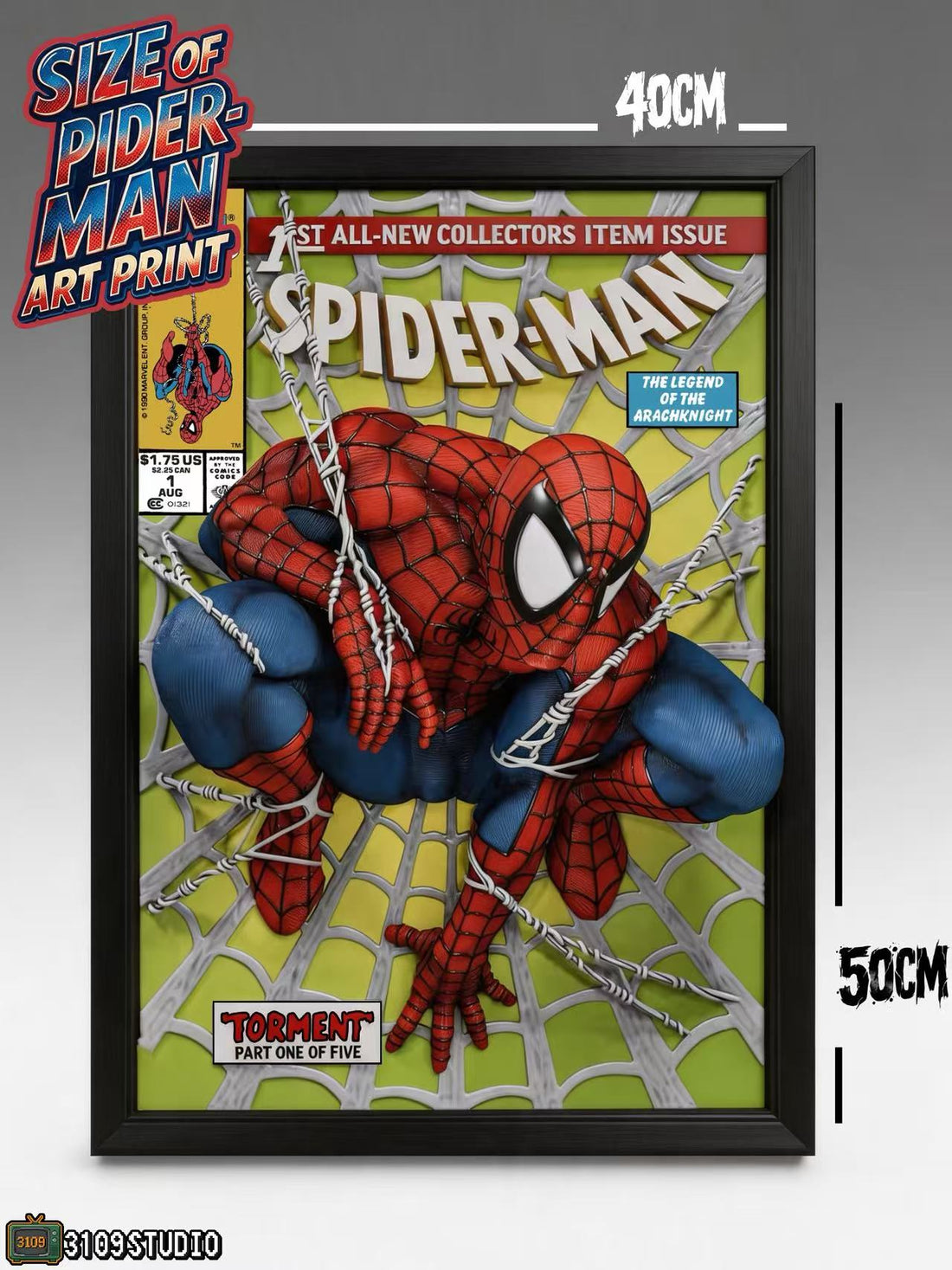 Marvel 3109 Studio Spider-Man Comic Cover 3D Wall Art