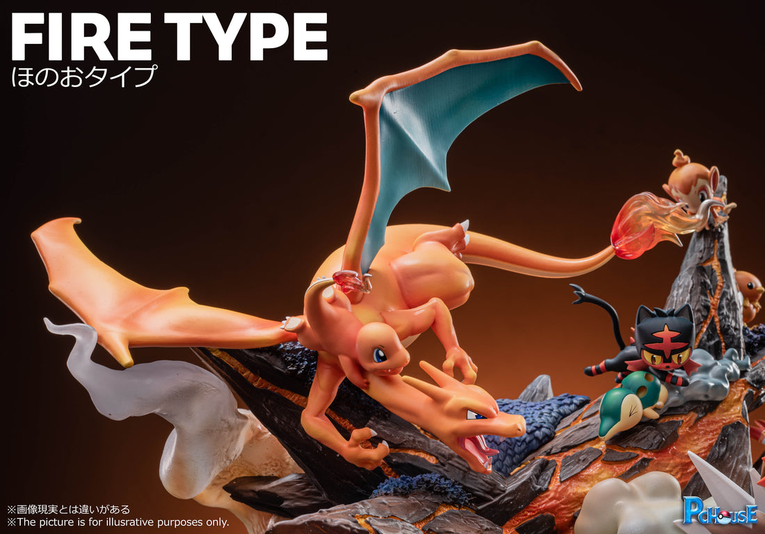 Pokemon Pc House Studio Charizard Diorama Resin Statue