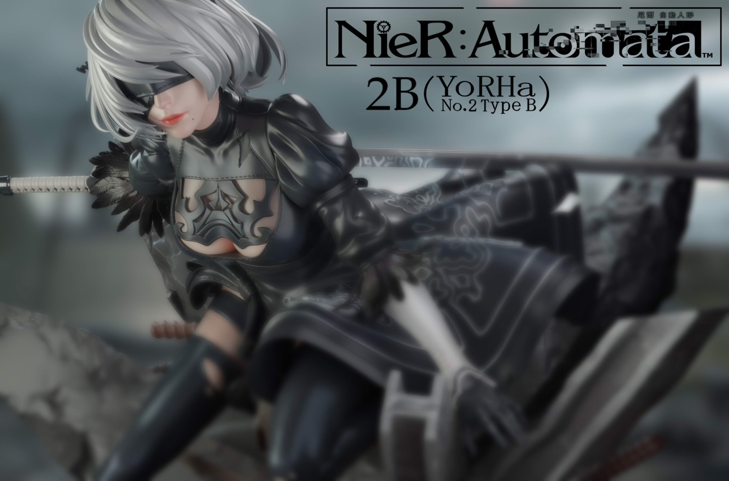 NieR Automata Crow Studio 2B Resin Statue – ClubHouse Statues