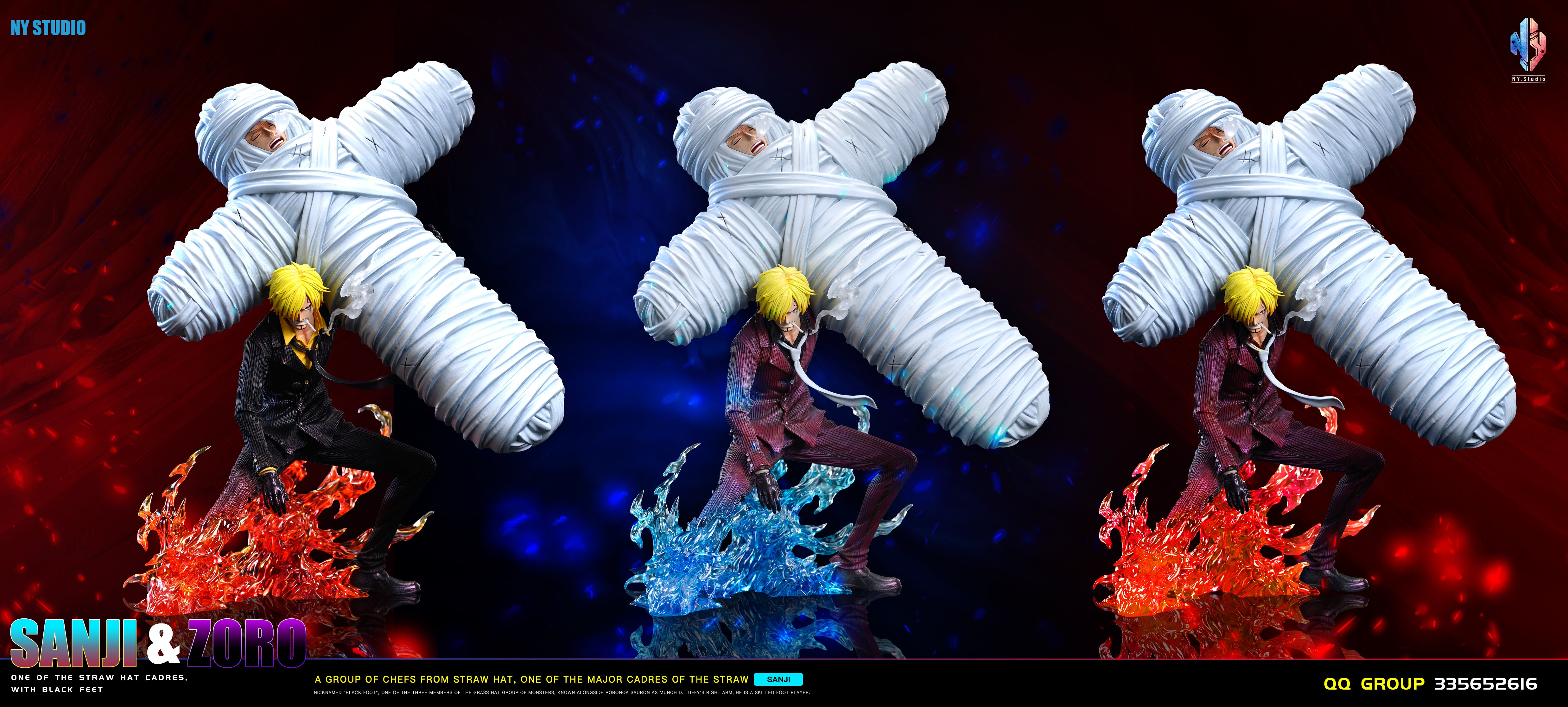 One Piece NY Studio Sanji Carrying Roronoa Zoro – ClubHouse Statues