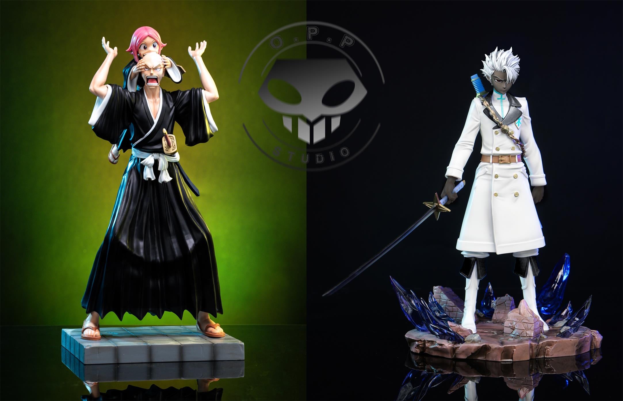 Bleach Opp Studio Kusajishi Yachiru x Madarame Ikkaku Resin Statue