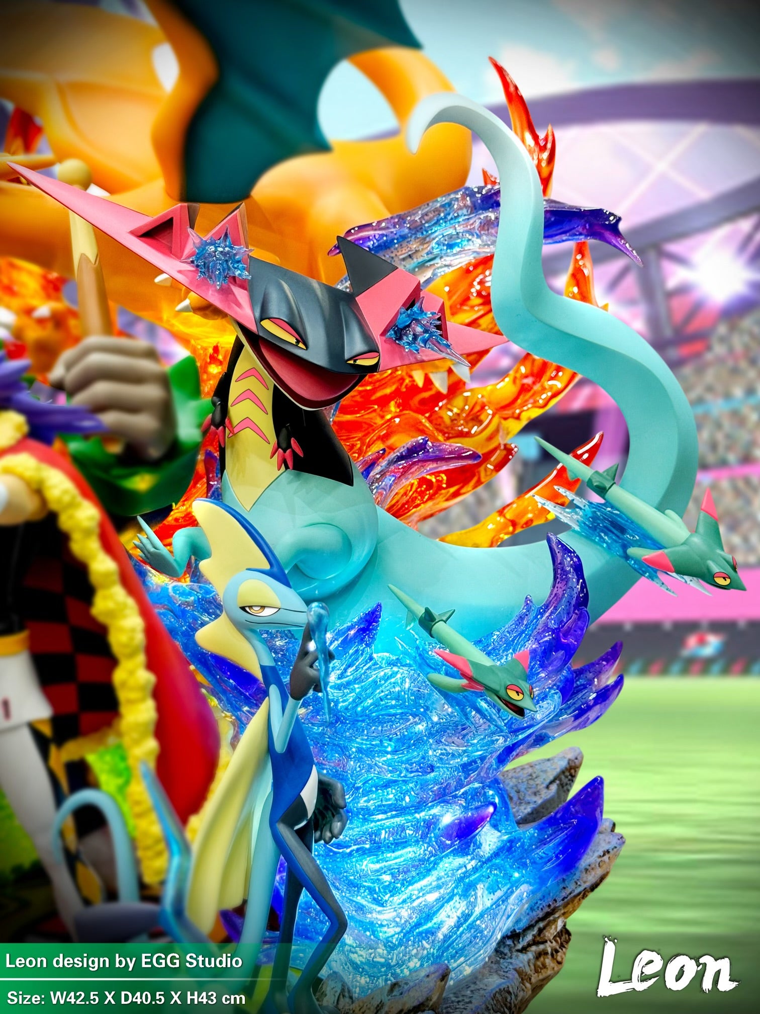 Pokemon EGG Studio Champion Leon Resin Statue – ClubHouse Statues