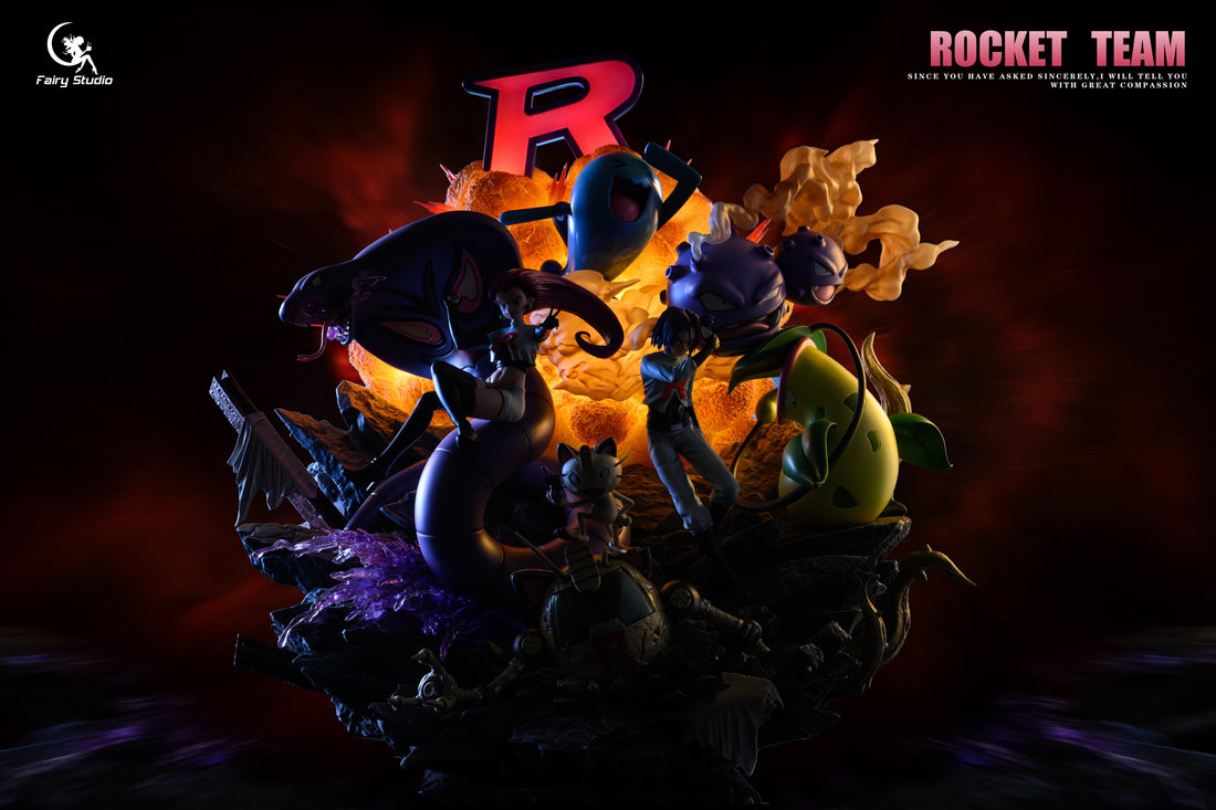 Pokemon Fairy Studio Rocket Team Resin Statue