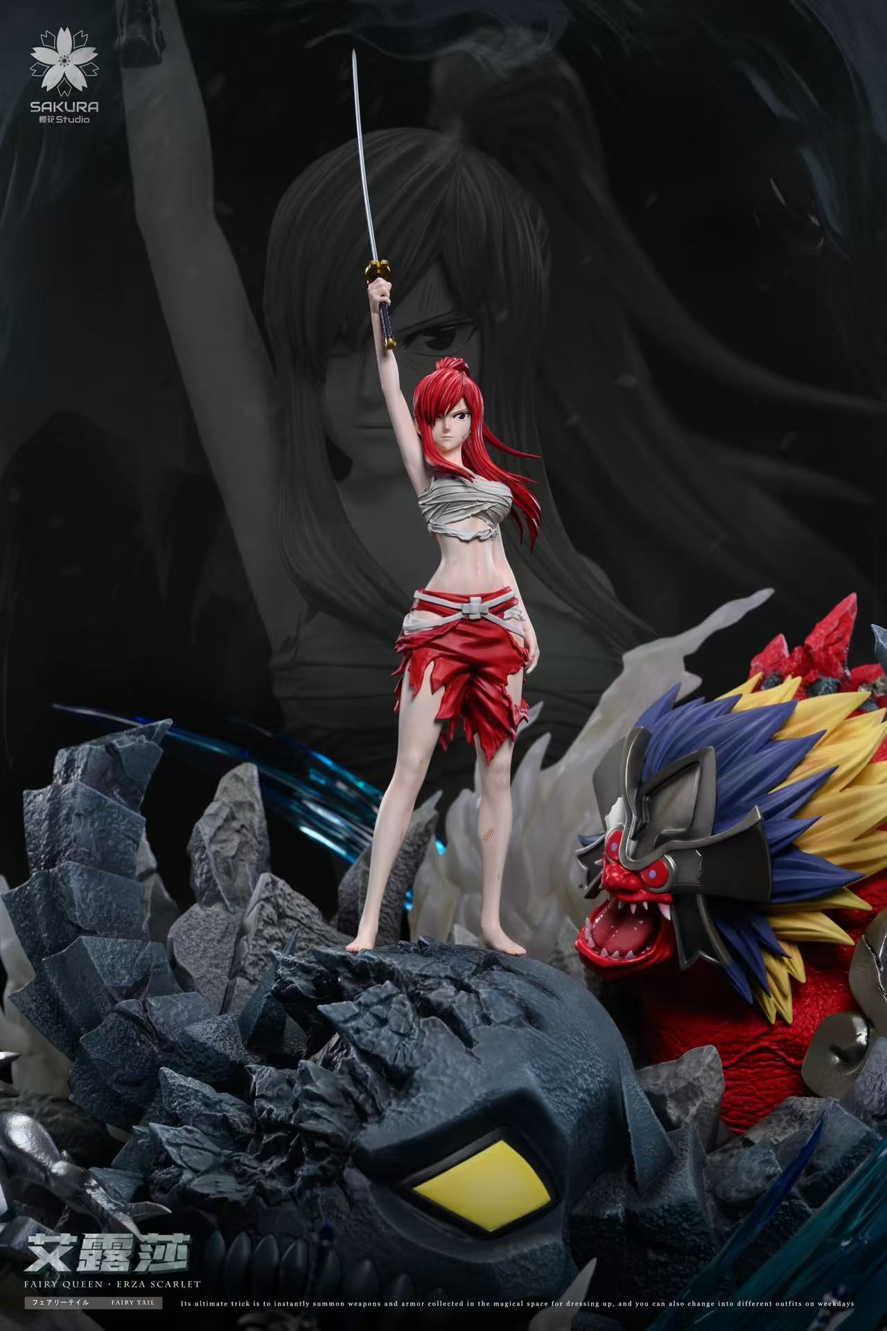 Fairy Tail Sakura Studio Erza Scarlet Resin Statue – ClubHouse Statues