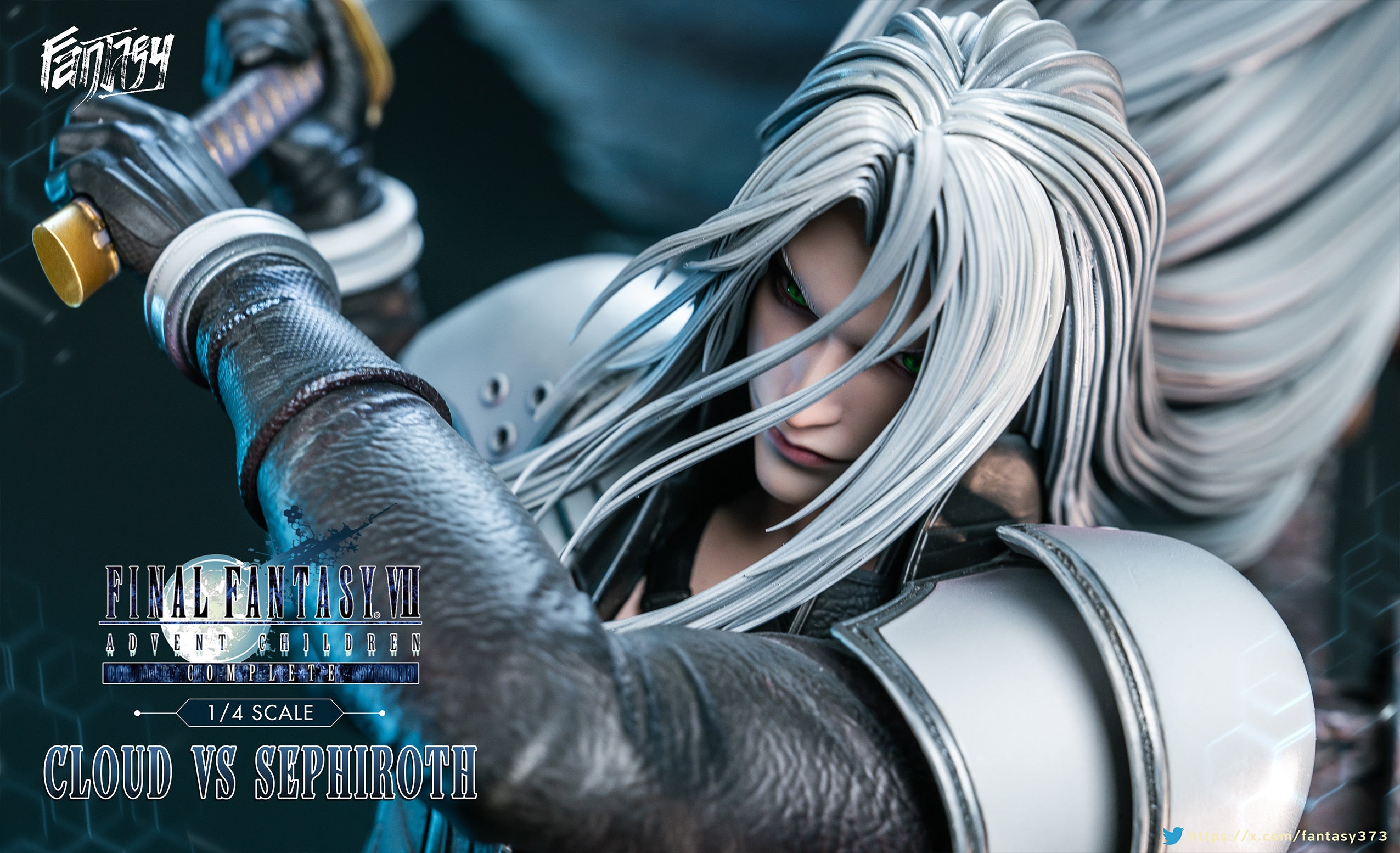 【非売品】ファイナルファンタジーⅦ クラウドVSセフィロスビジュアルアートパネル Final Fantasy Dragon x Fantasy Studio Sephiroth Vs Cloud Strife