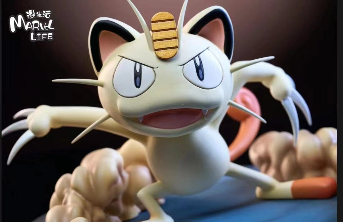 Pokemon Marvl Life Studio Meowth Cat Claw Resin Statue – ClubHouse