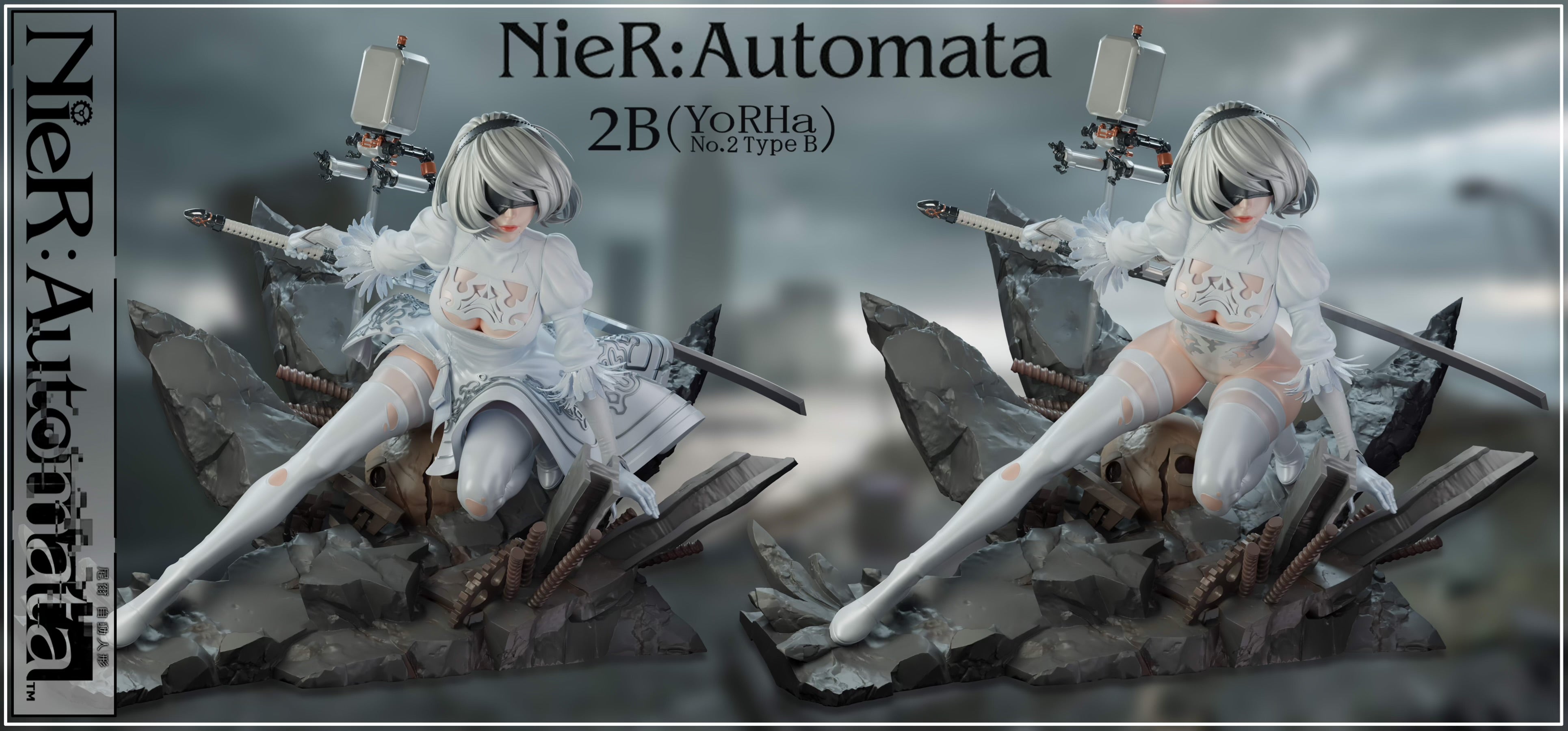 NieR Automata Crow Studio 2B – ClubHouse Statues