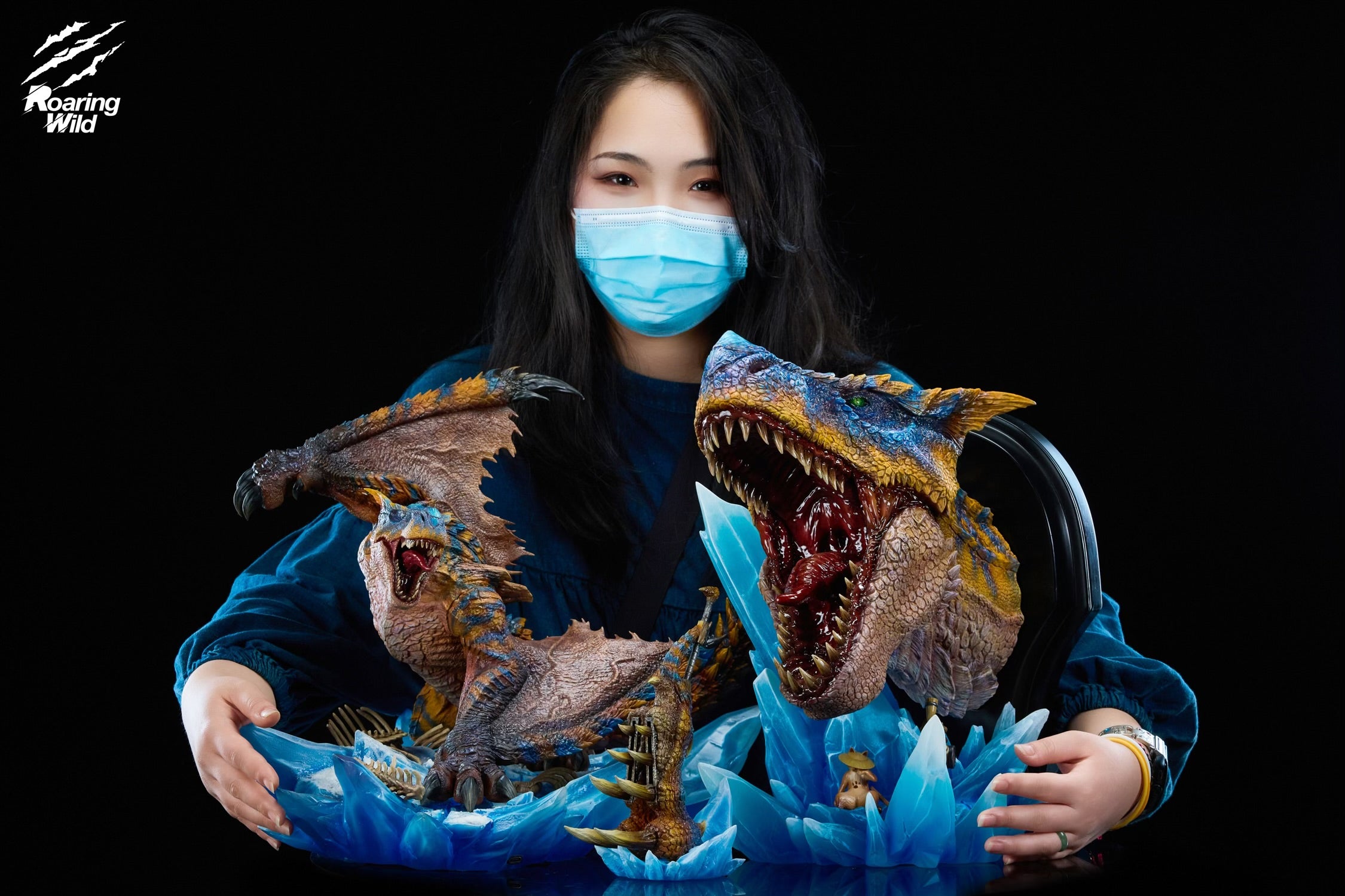 Monster Hunter Roaring Wild Studio Tigrex Head x Great Sword Resin