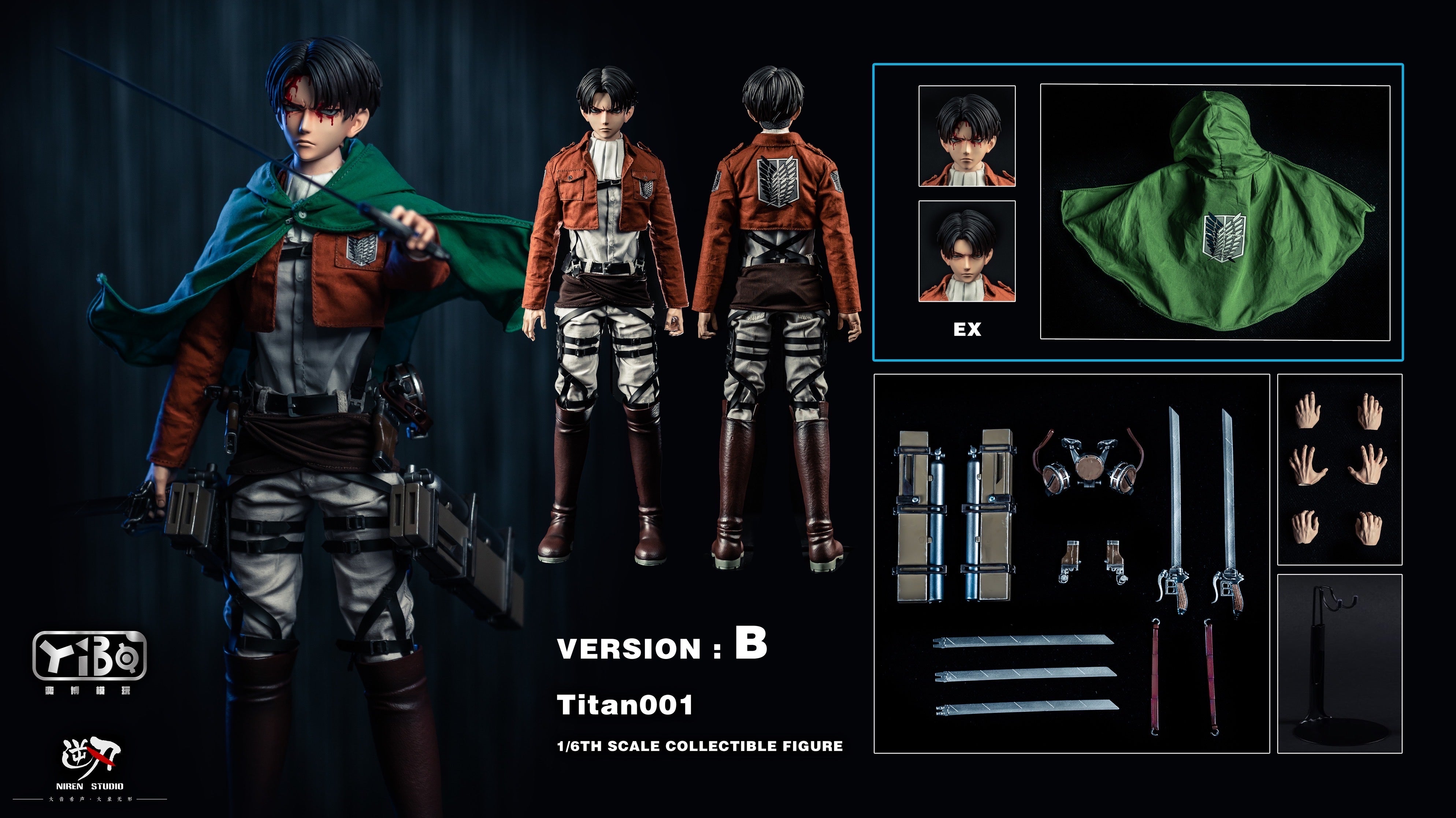 Attack on Titan Niren x Yibo Toys Studio Levi PVC Figure
