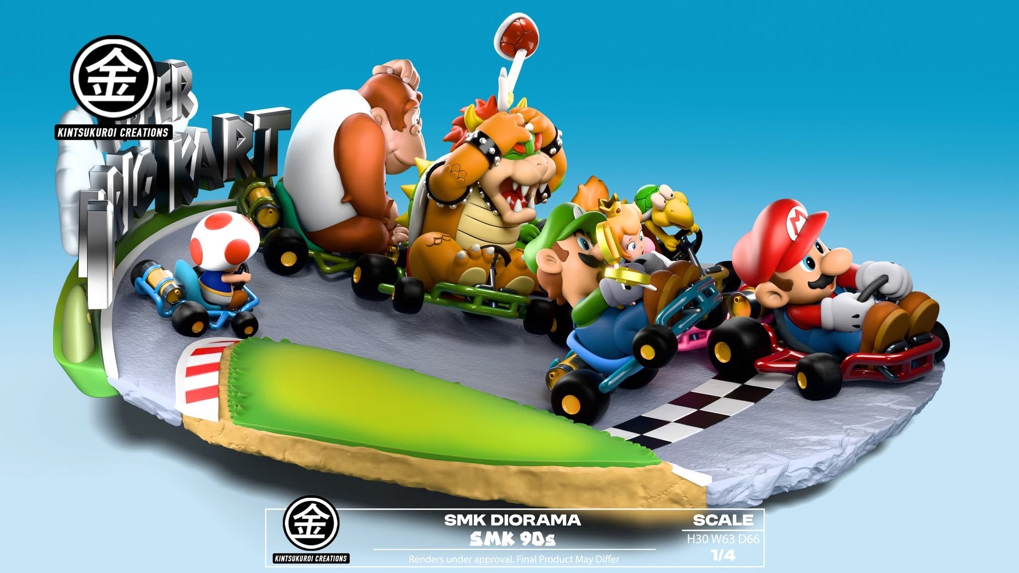 Super Mario Kintsukuroi Creations SMK Diorama Resin Statue