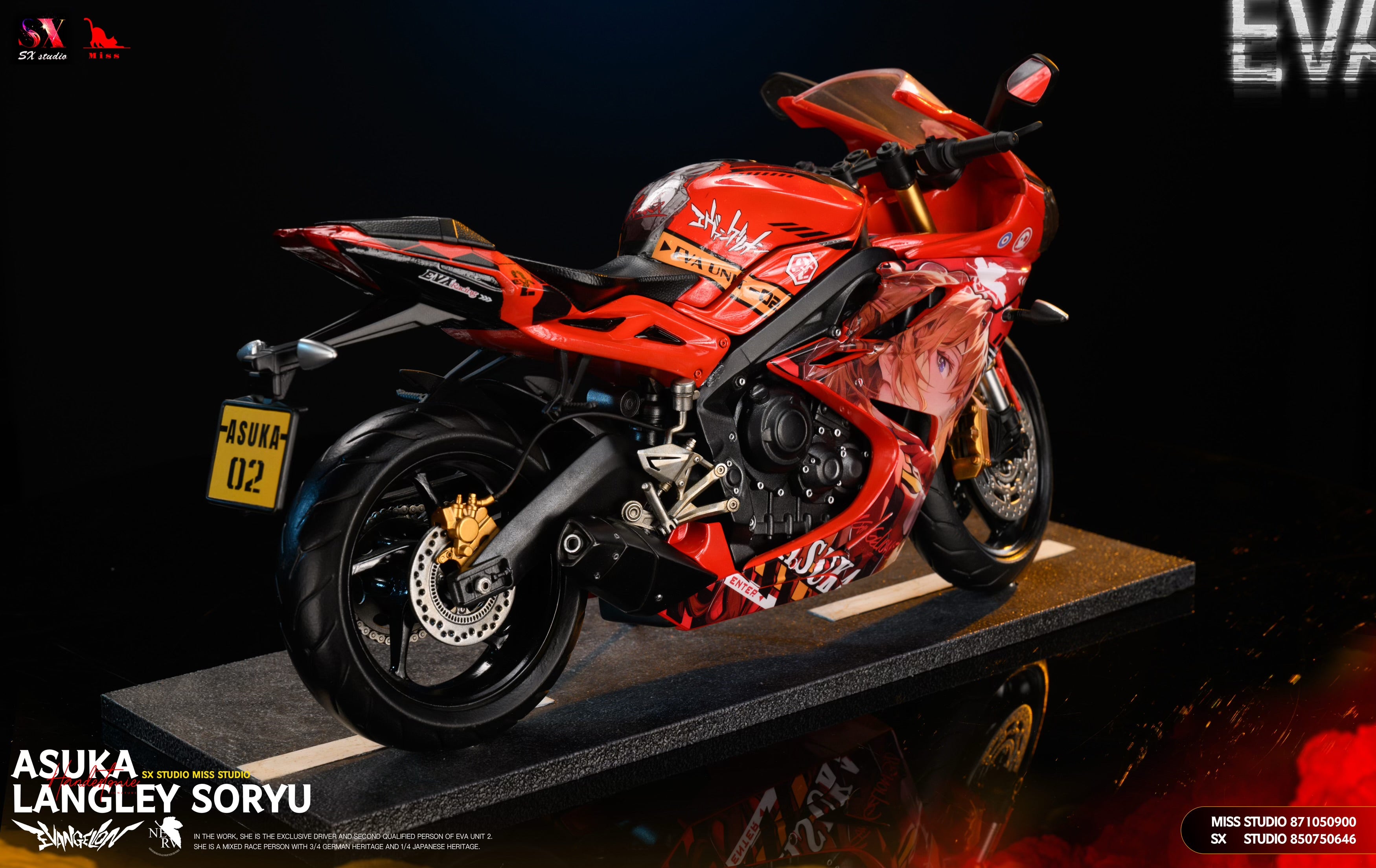 Evangelion MISS x SX Studio Motorbike Asuka Langley Soryu Resin