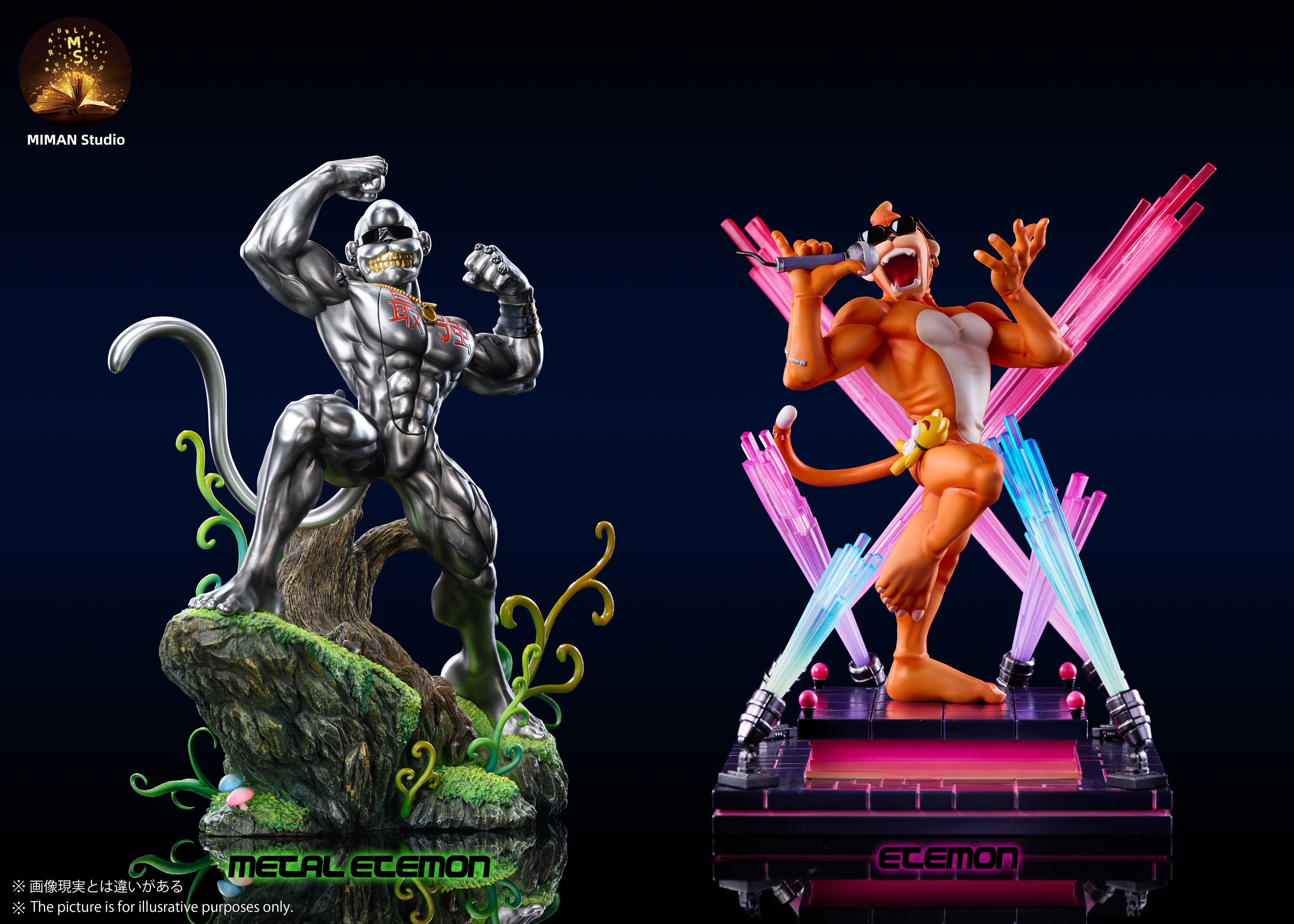 Digimon MIMAN Studio Etemon Micro Scene Series – ClubHouse Statues