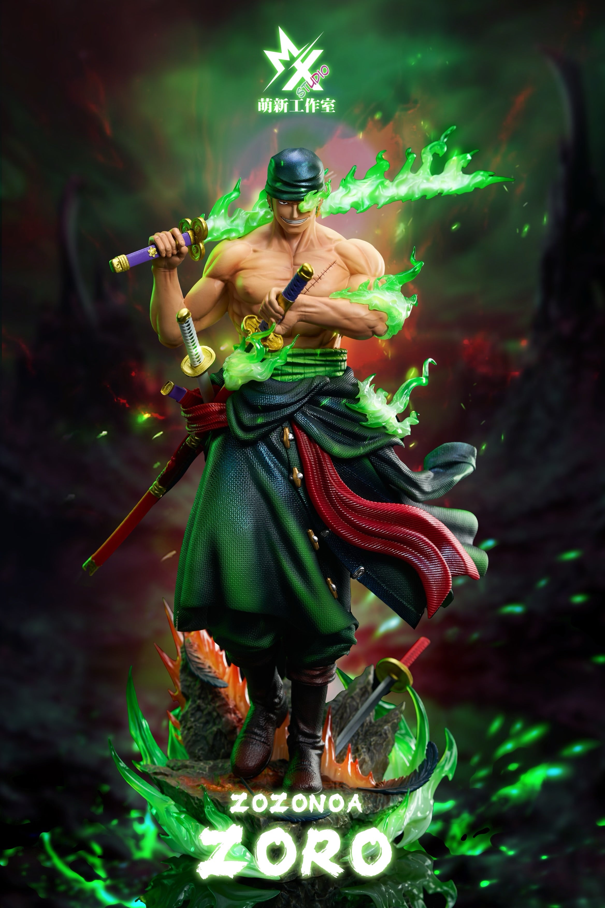One Piece Mengxin Studio Onigashima Roronoa Zoro – ClubHouse Statues