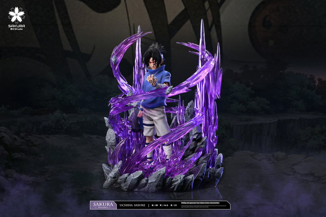 Naruto SAKURA Studio Kid Uchiha Sasuke Resin Statue