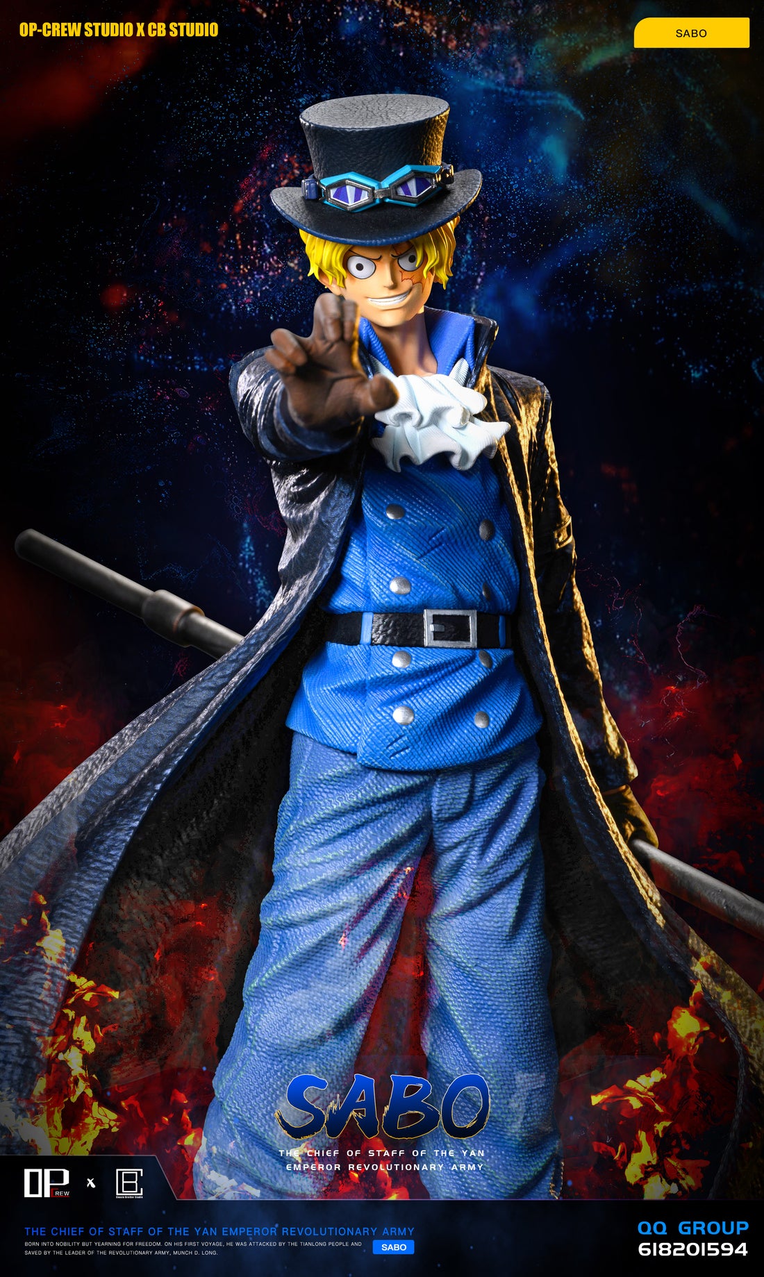 One Piece OP Crew x CB Studio Sabo Resin Statue