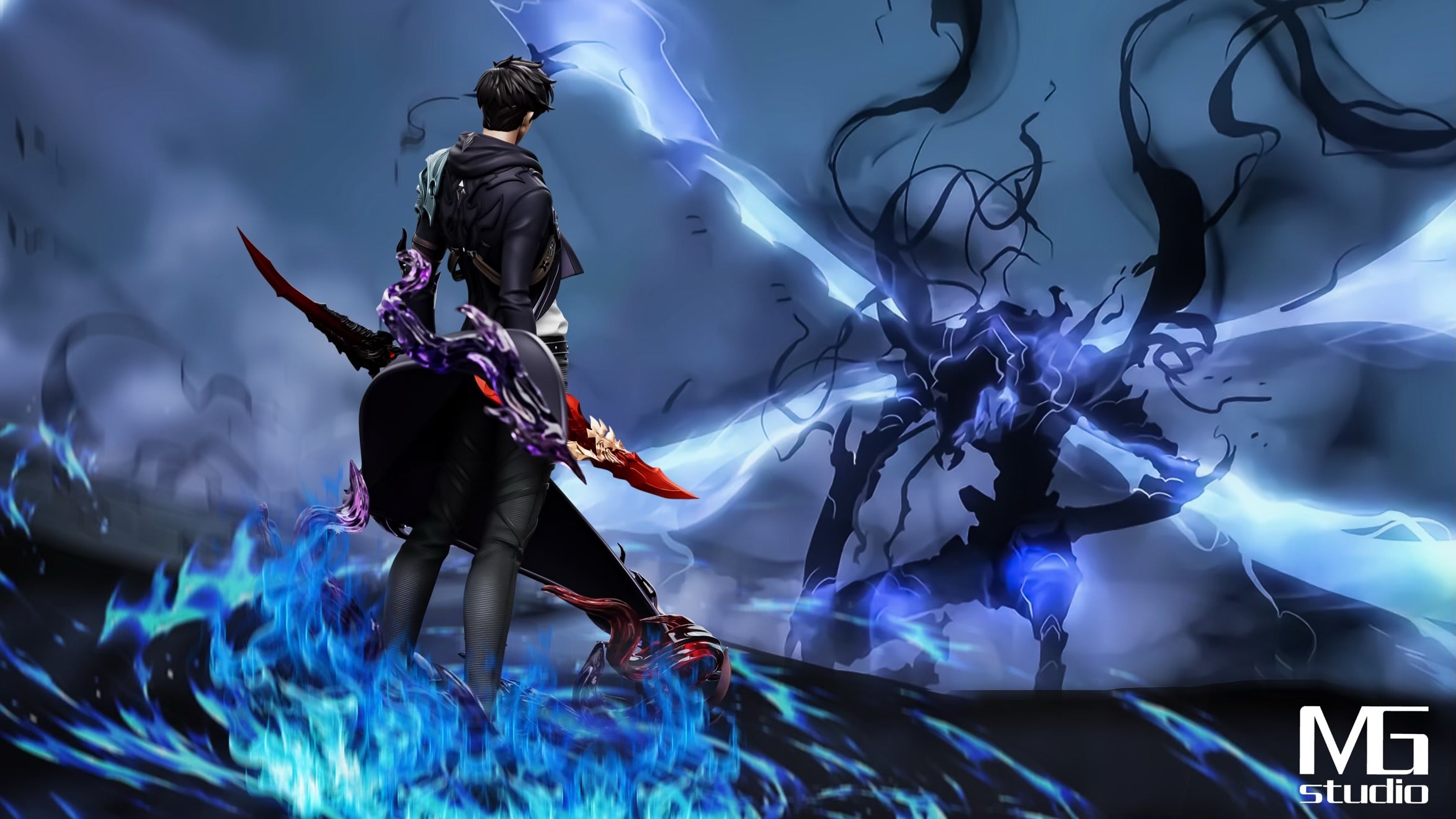 Sung Jin-Wo フィギュア MG Studio Solo Leveling MG Studio Sung Jin Woo Resin Statue