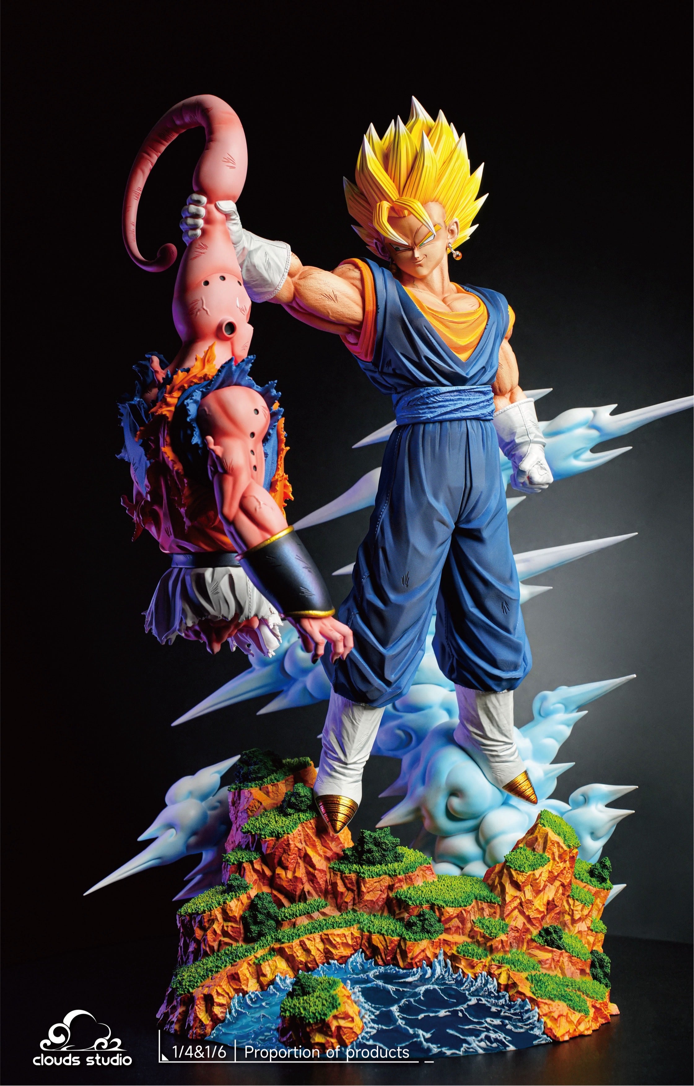 Dragon Ball Clouds Studio Vegetto VS Buuhan Resin Statue