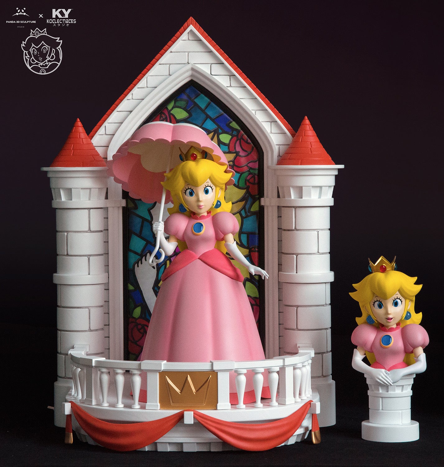 Mario Bros Panda x KY Kollectibles Studio Princess Peach Castle