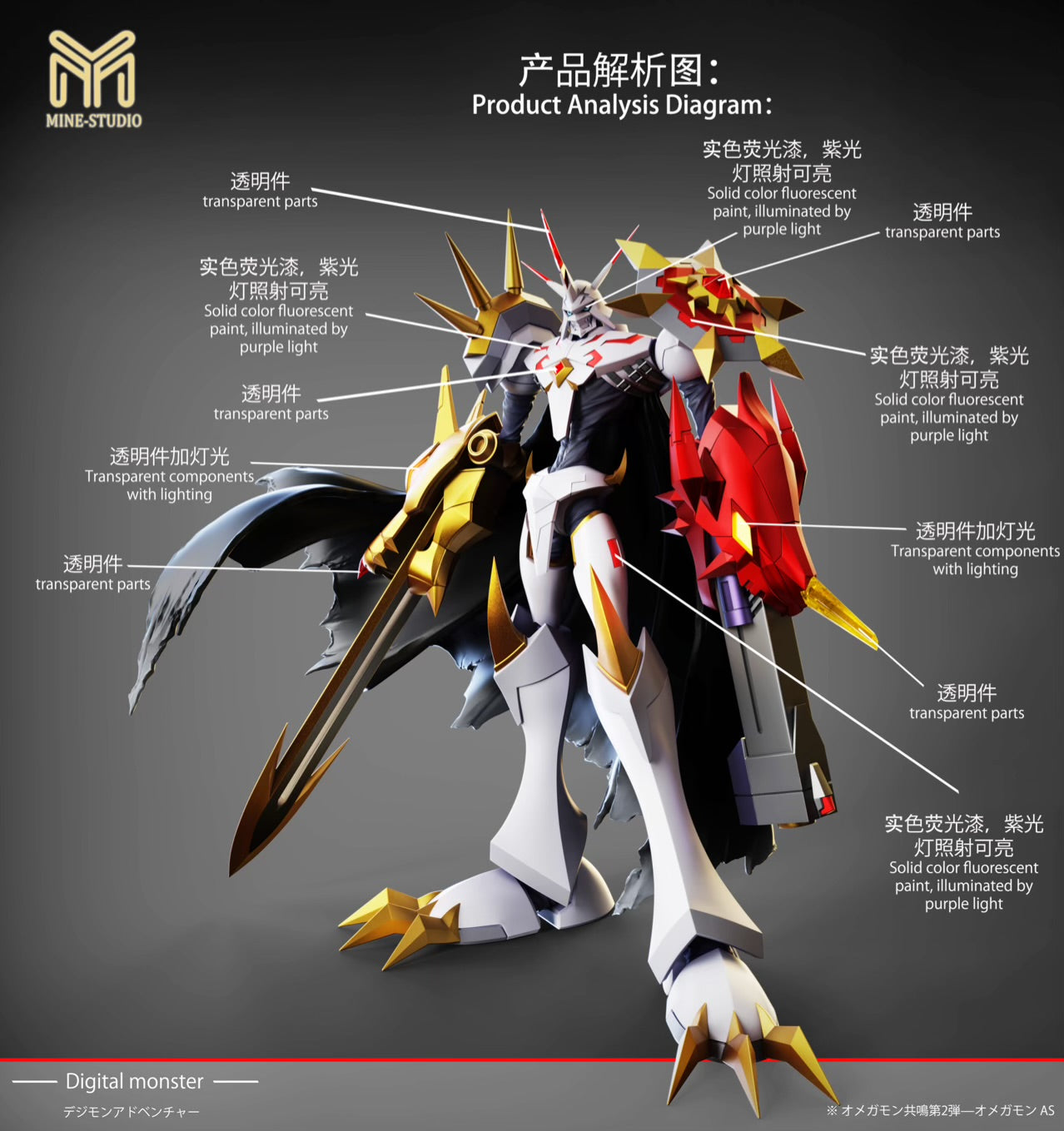 Digimon MINE Studio Omegamon Alter-S Resin Statue – ClubHouse Statues