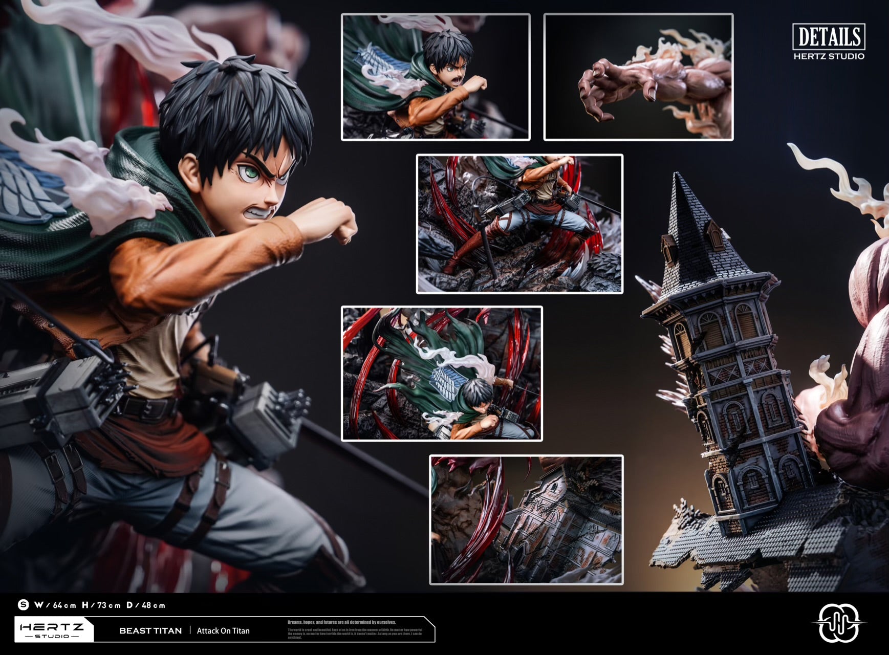 Attack on Titan Hertz Studio Eren Jaeger – ClubHouse Statues