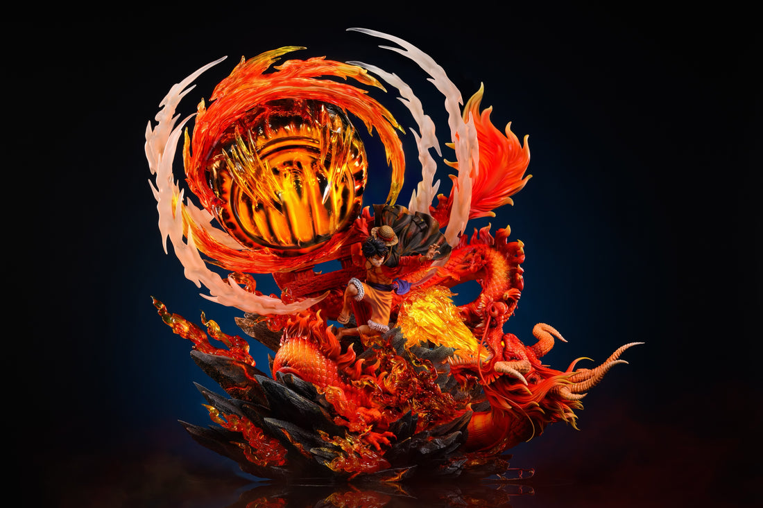 One Piece RanDian Studio Red Kaido VS Luffy Resin Statue