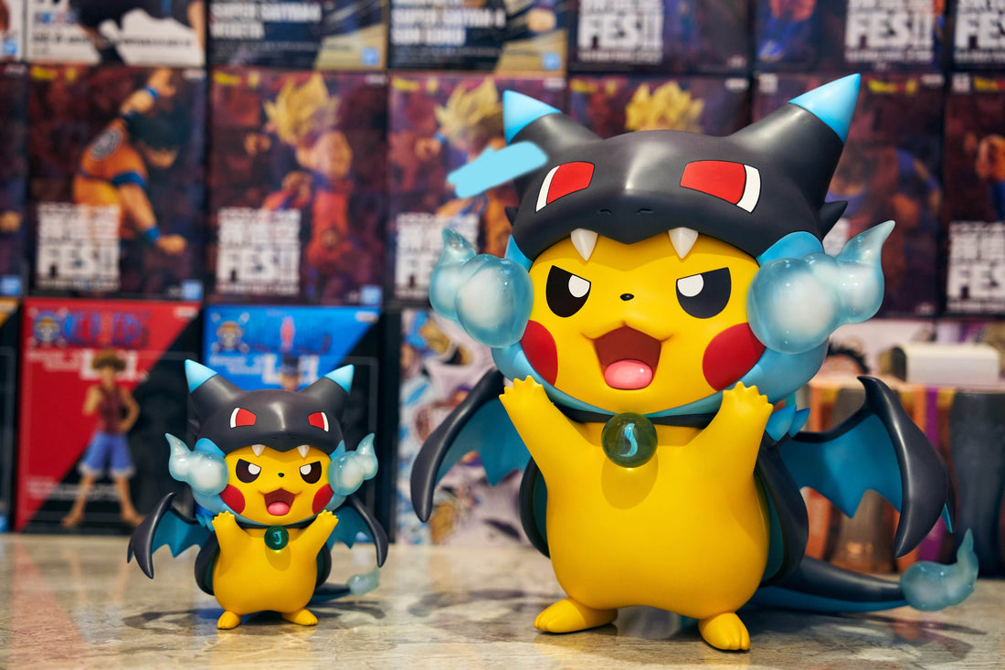 Pokémon Infinite Studio Pikachu cos Mega X Charizard Resin Statue