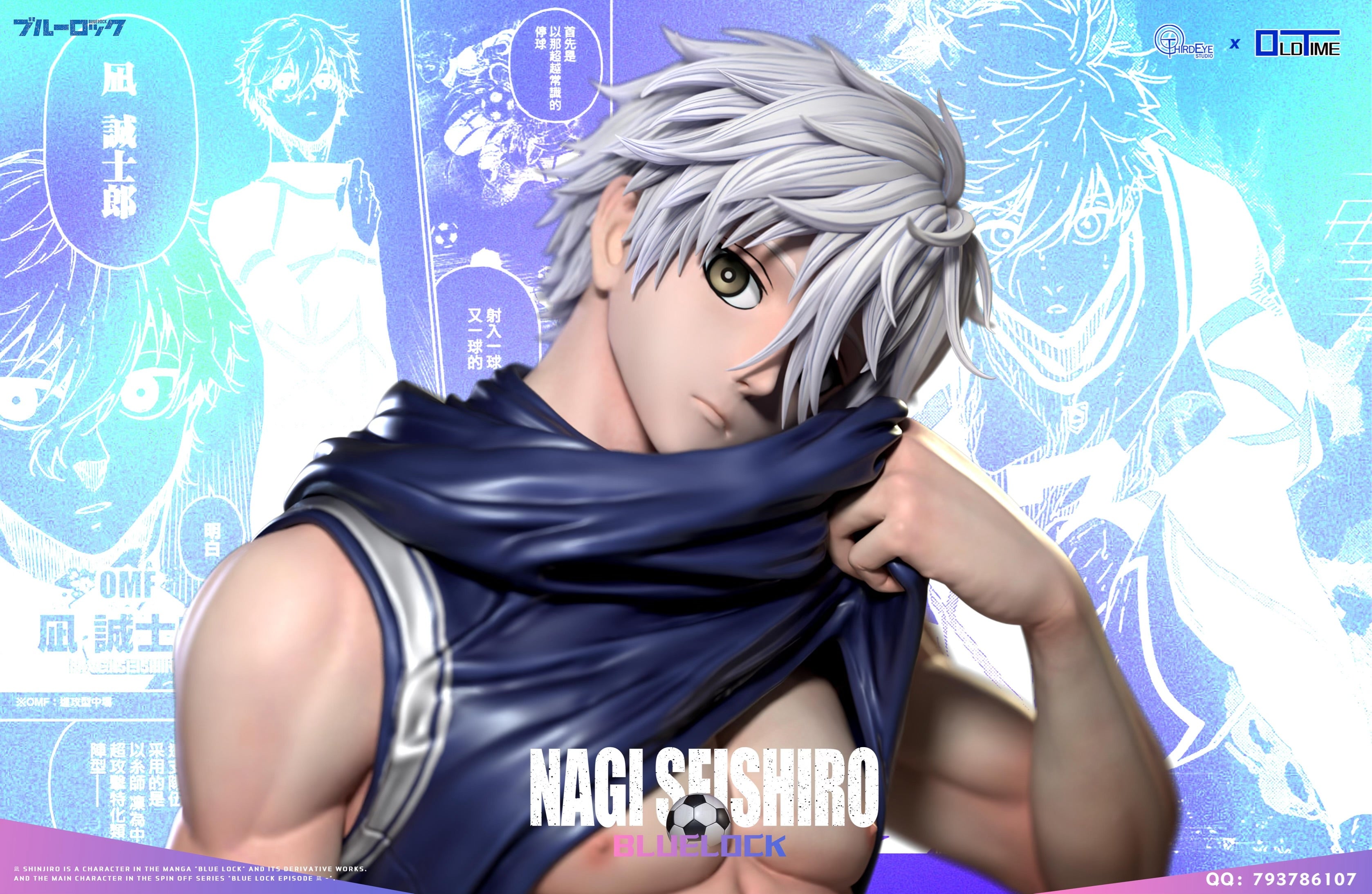 NAGI Blue Lock Old Time x Third Eye Studio Nagi Seishiro Resin Statue