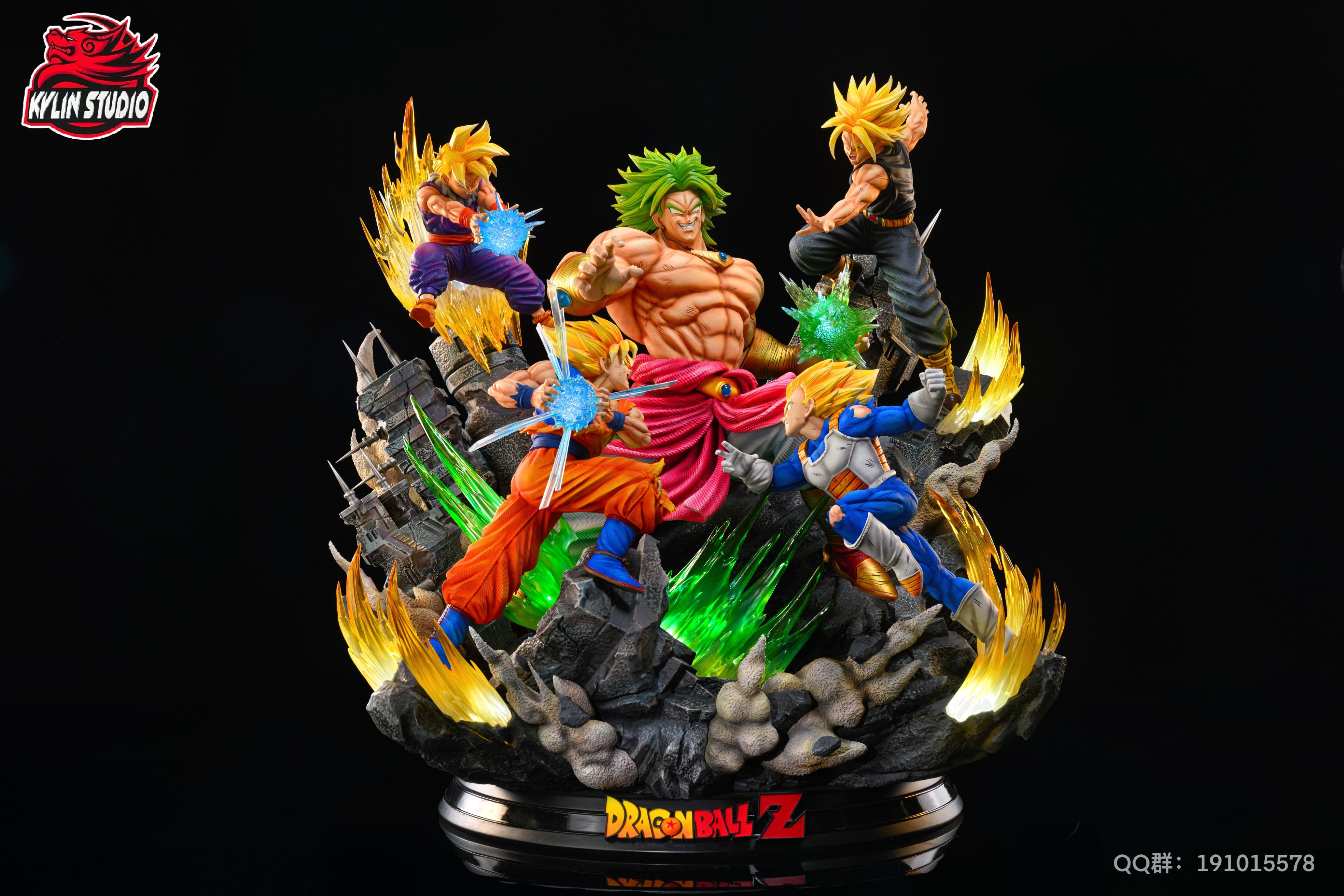 Dragon Ball Kylin Studio Super Saiyans VS Broly Resin Statue