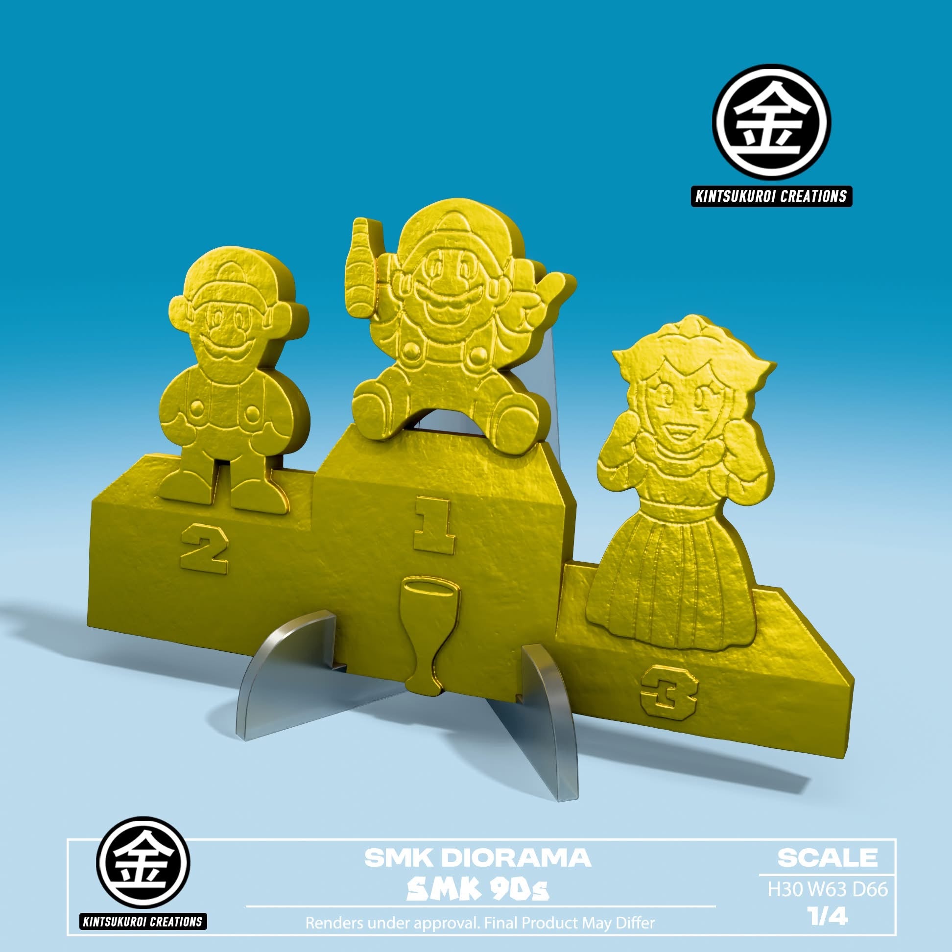 Super Mario Kintsukuroi Creations SMK Diorama – ClubHouse Statues