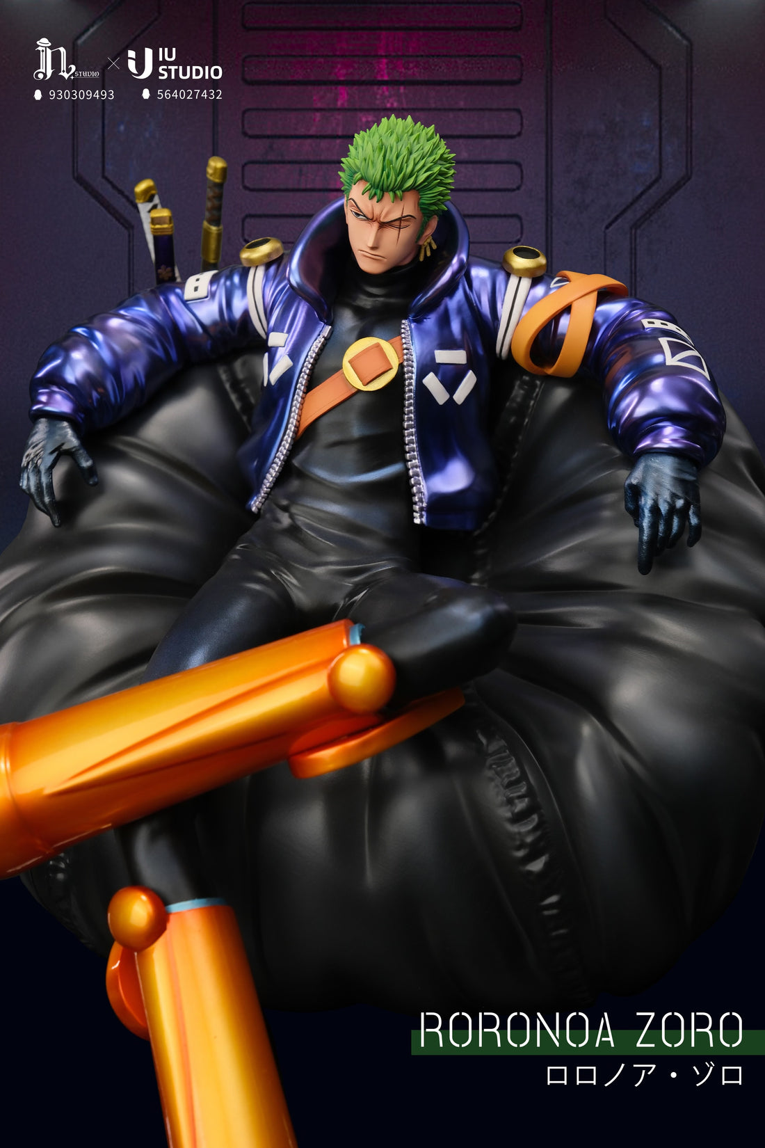One Piece IN x IU Studio Zoro Seated Resin Statue