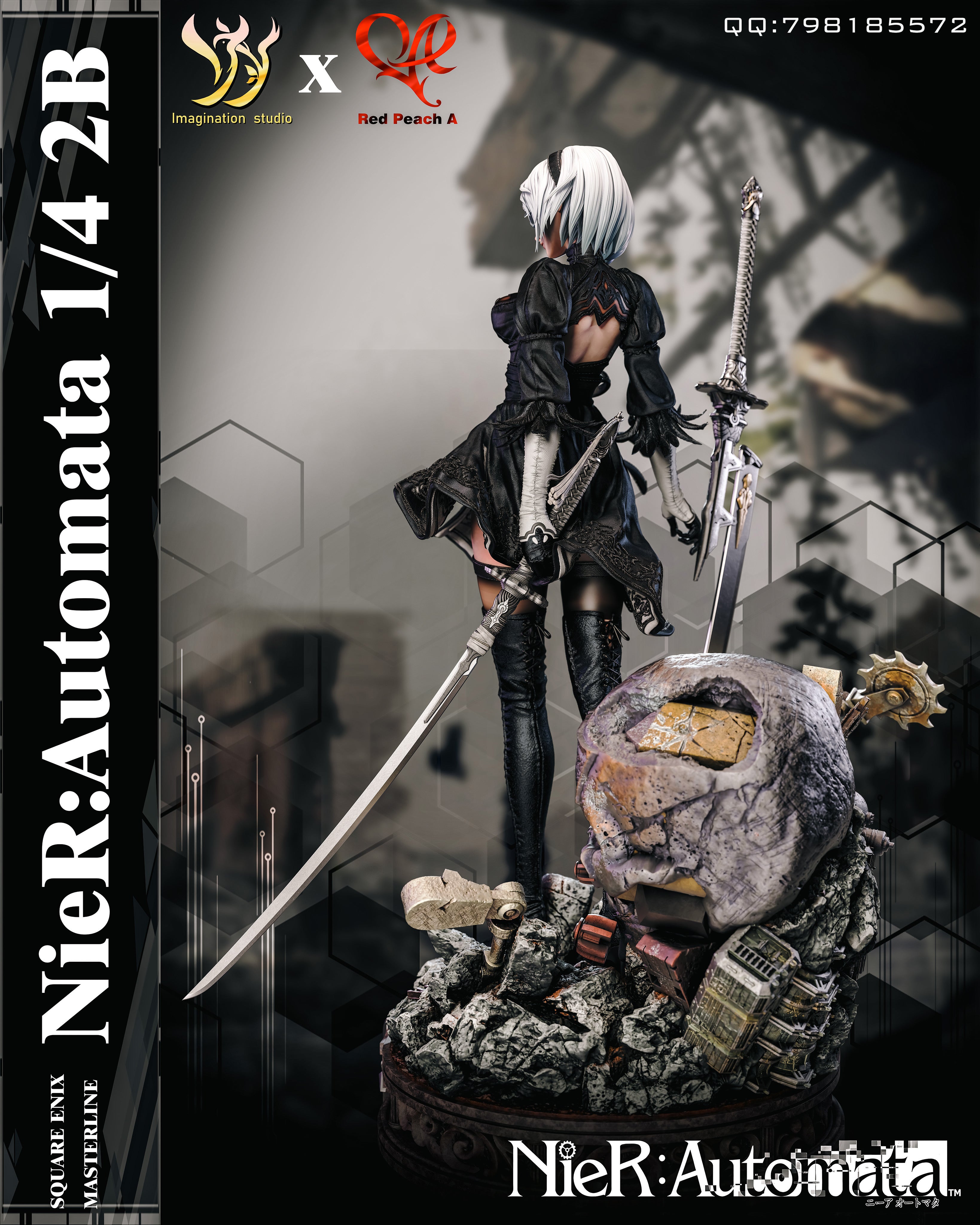 NieR Automata Imagination Studio 2B Resin Statue – ClubHouse Statues