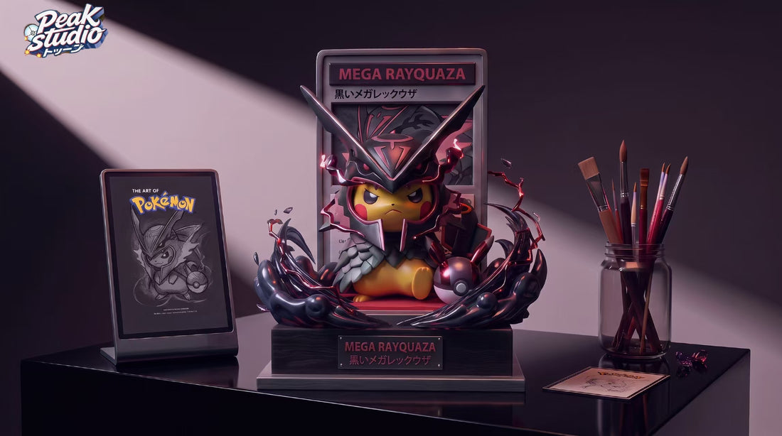 Pokemon Peak Studio Rayquaza Pikachu