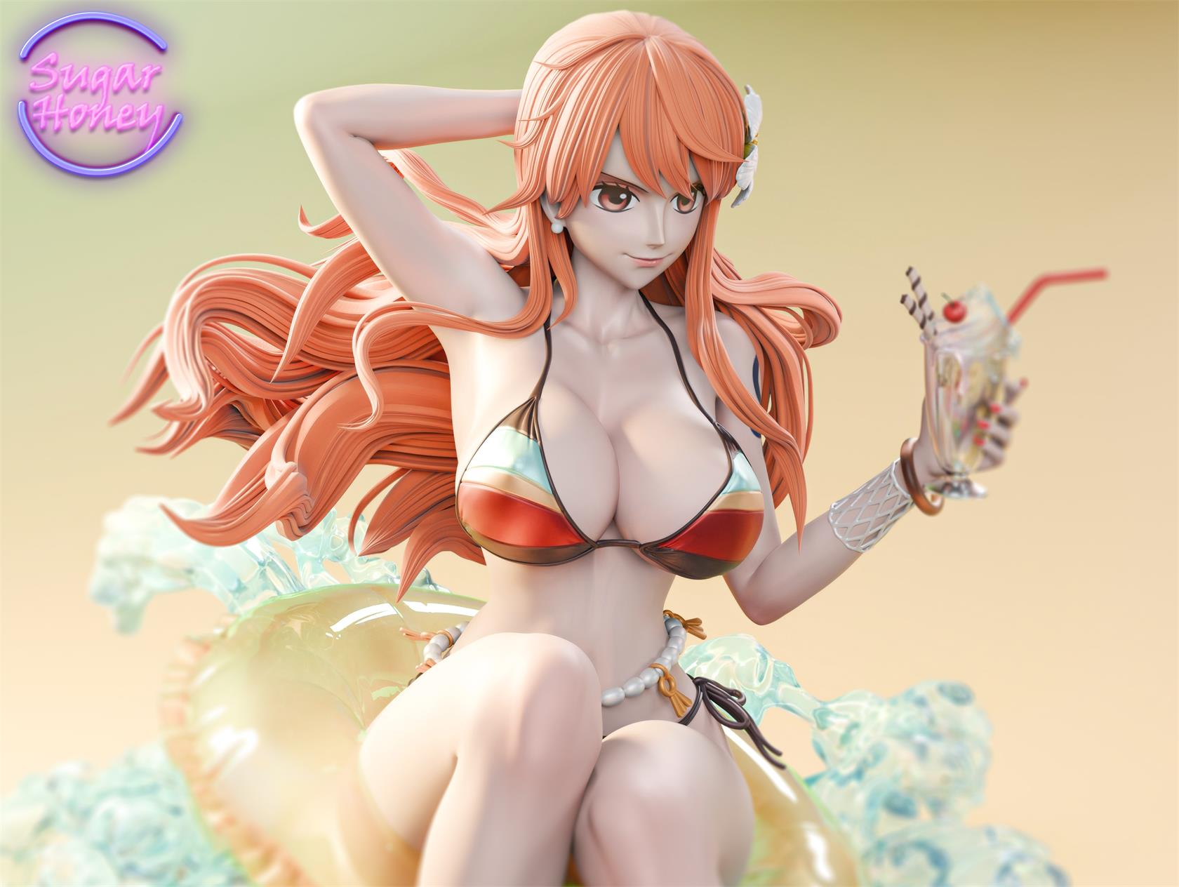 ワンピース シュガーハニースタジオ 水着 ナミ 樹脂製スタチュー