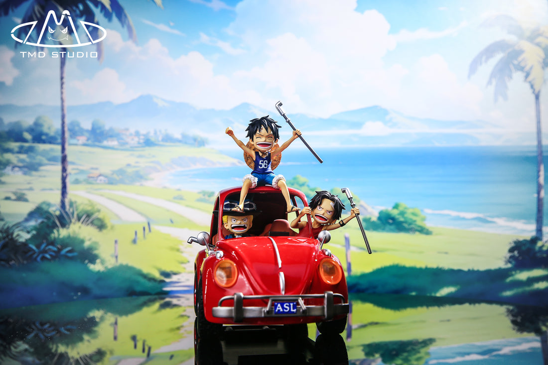One Piece TMD Studio Ace Luffy Sabo Brothers Childhood Series Resin Statue