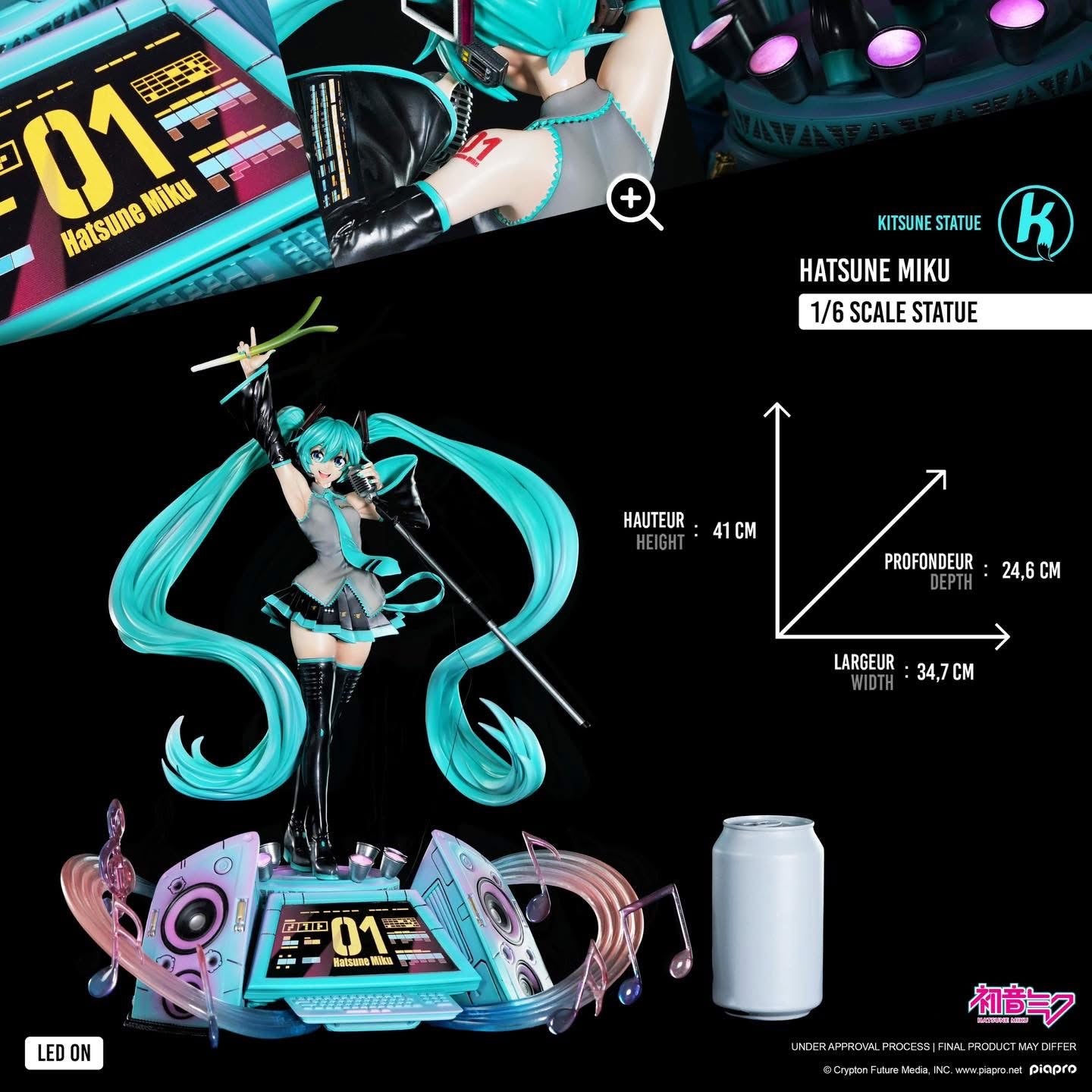 Hatsune Miku Virtual Singer Kitsune Studio Licensed Miku Resin