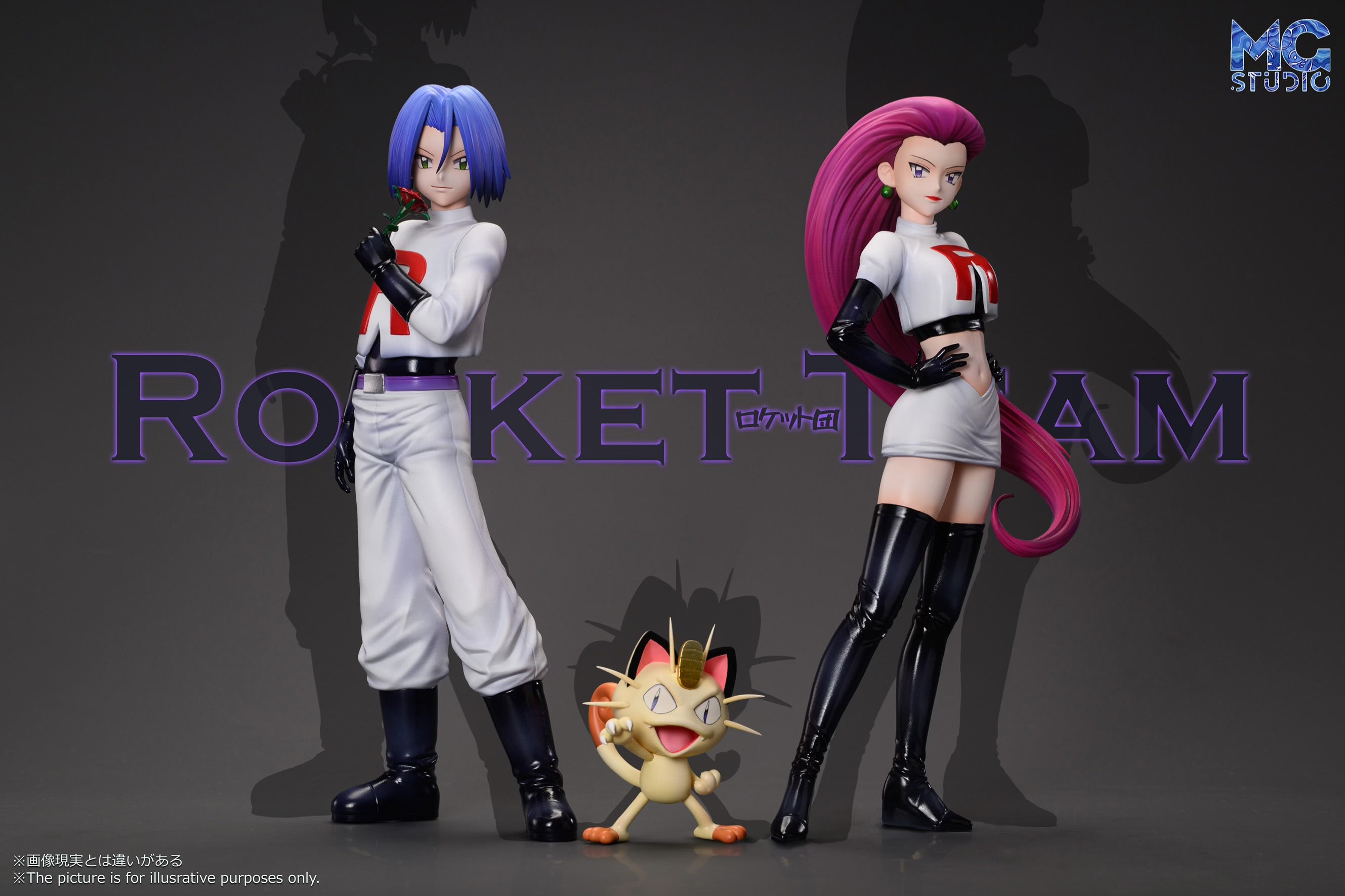 Pokemon MG Studio Team Rocket Resin Statue – ClubHouse Statues