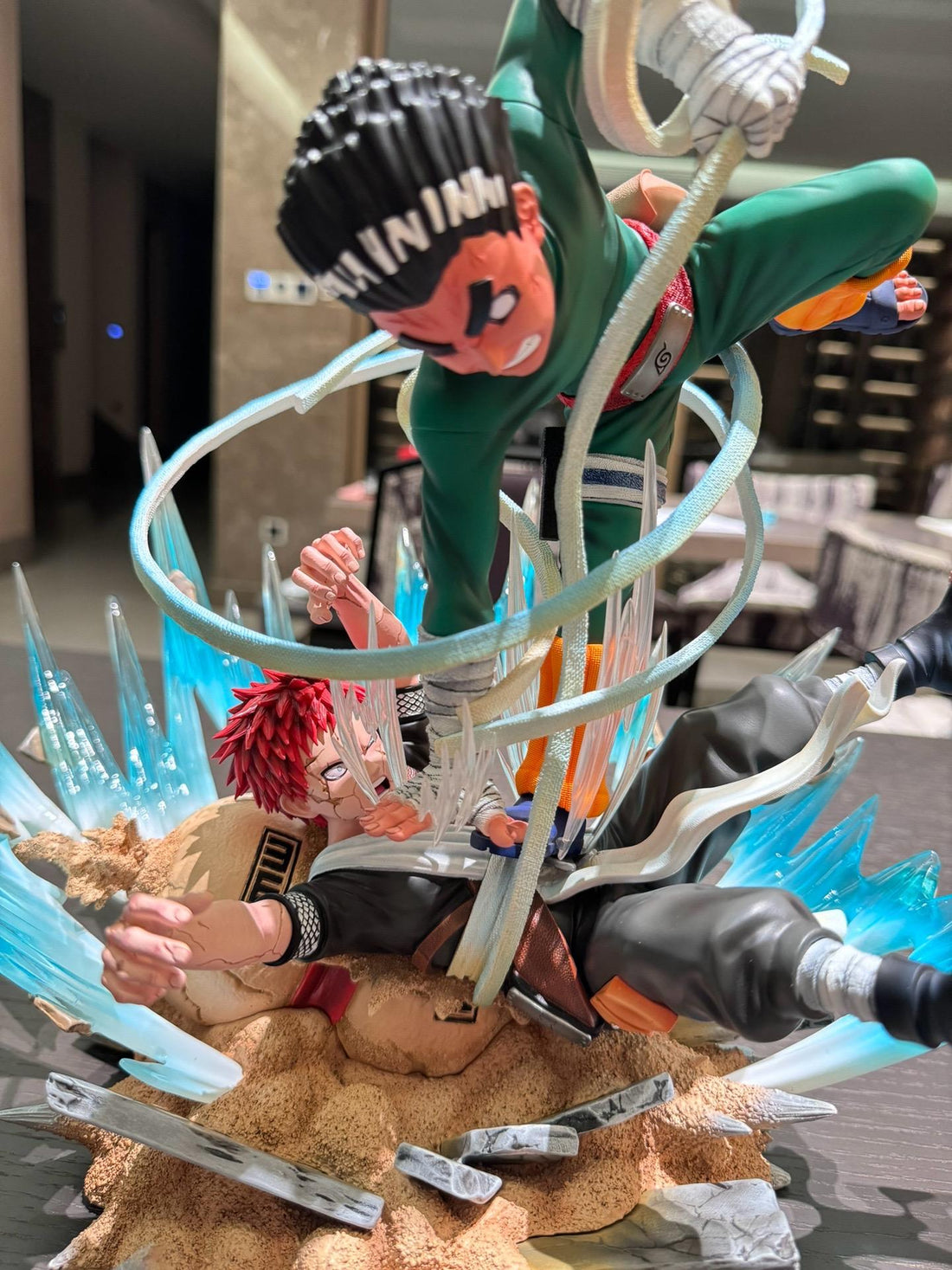 Naruto Rocket Studio Rock Lee Vs Gaara Resin Statue