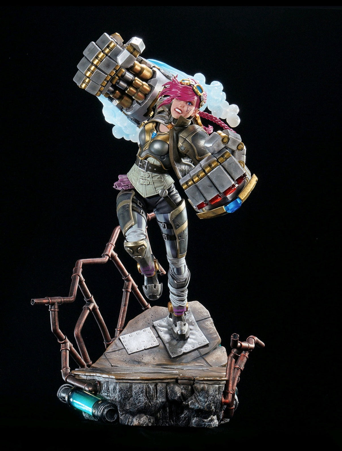 League of Legends Pure Arts Studio Jinx VS Vi Licensed Resin Statue ...