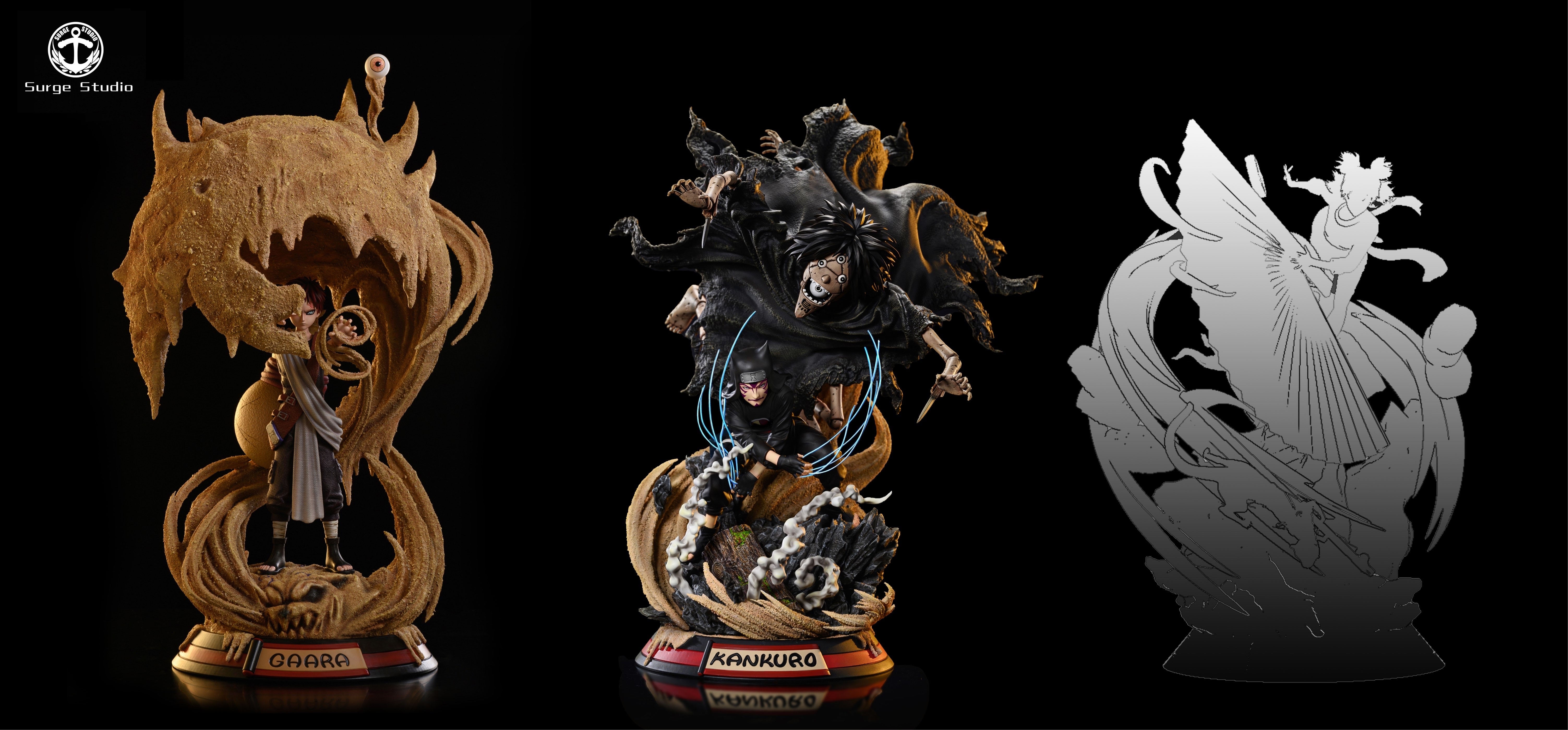 すてかせSurge Studio カンクロウ Naruto Surge Studio Kid Kankuro Resin Statue – ClubHouse Statues