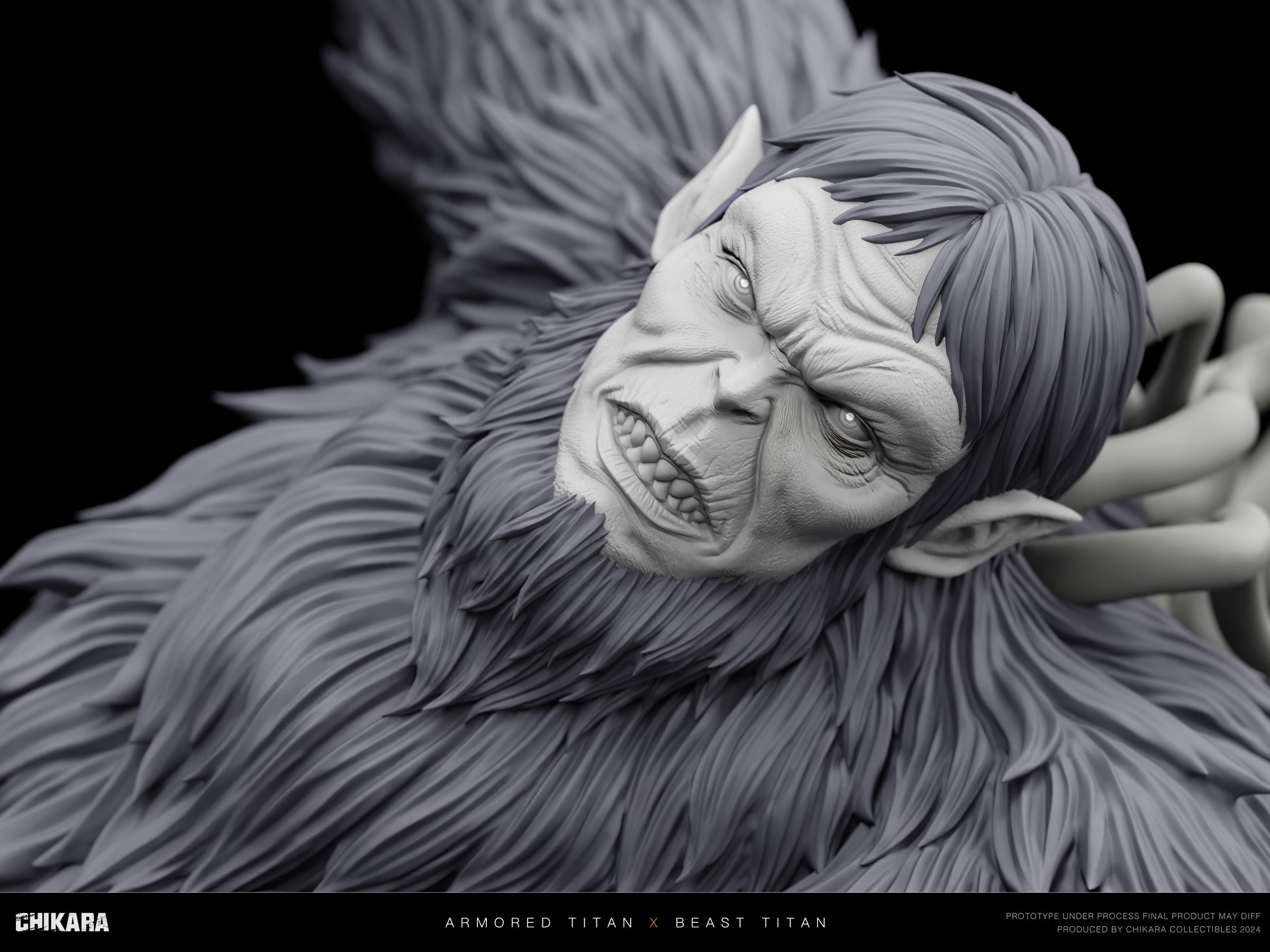 Attack on Titan Chikara Studio Armored Titan VS Beast Titan Resin