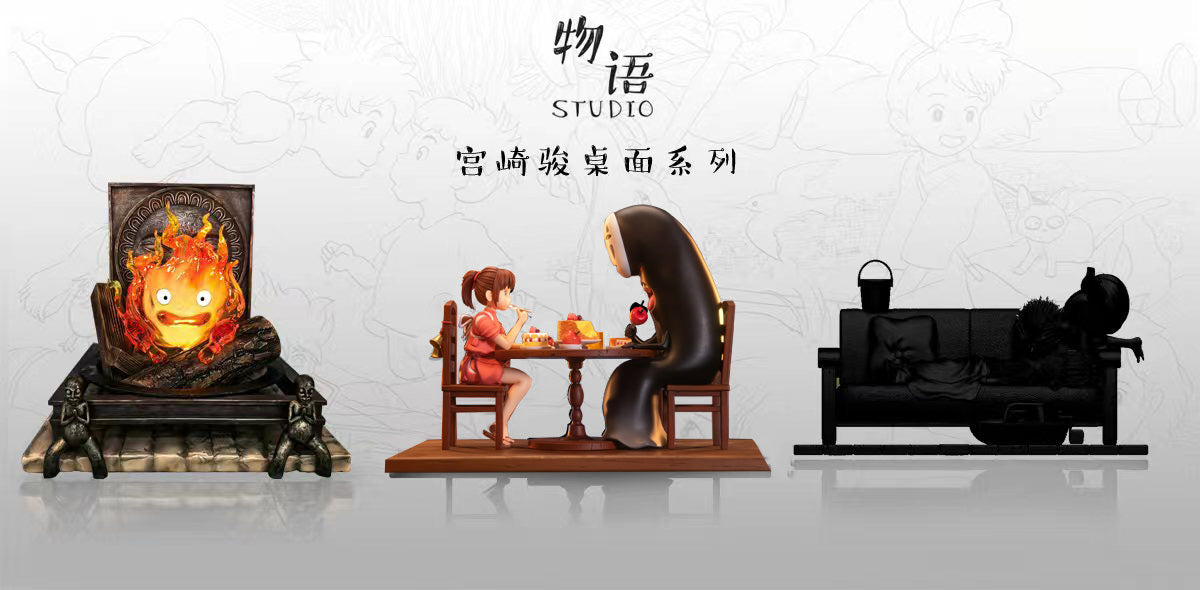 Spirited Away WuYu Studio Chihiro Ogino x Kaonashi Resin Statue