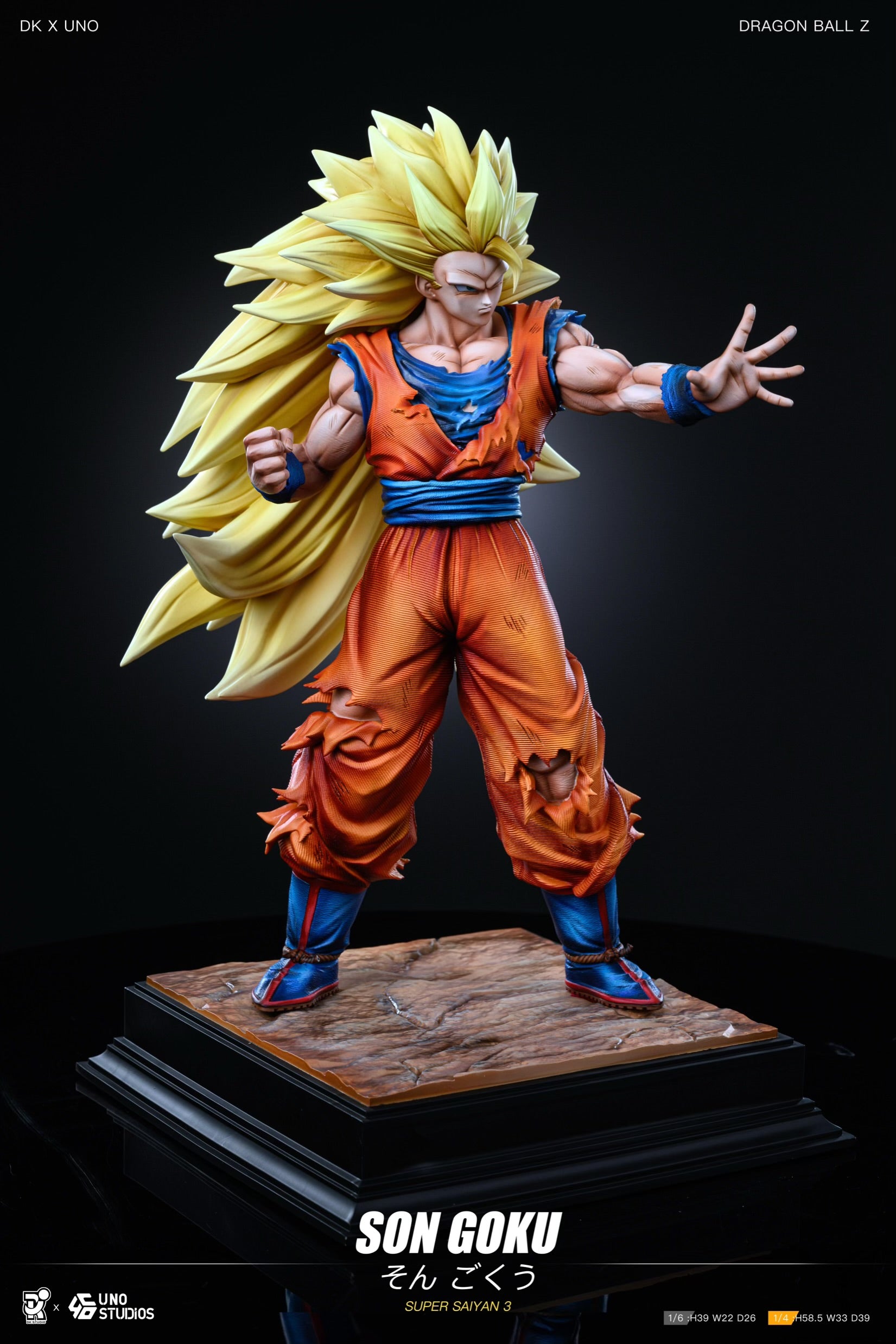 ピース DK x UNO-Studio 孫悟空 Dragon Ball DK x UNO Studio SSJ3 Goku Resin Statue