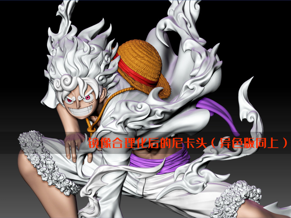 One Piece LX Studio Gear 2 x Nika Luffy Resin Statue