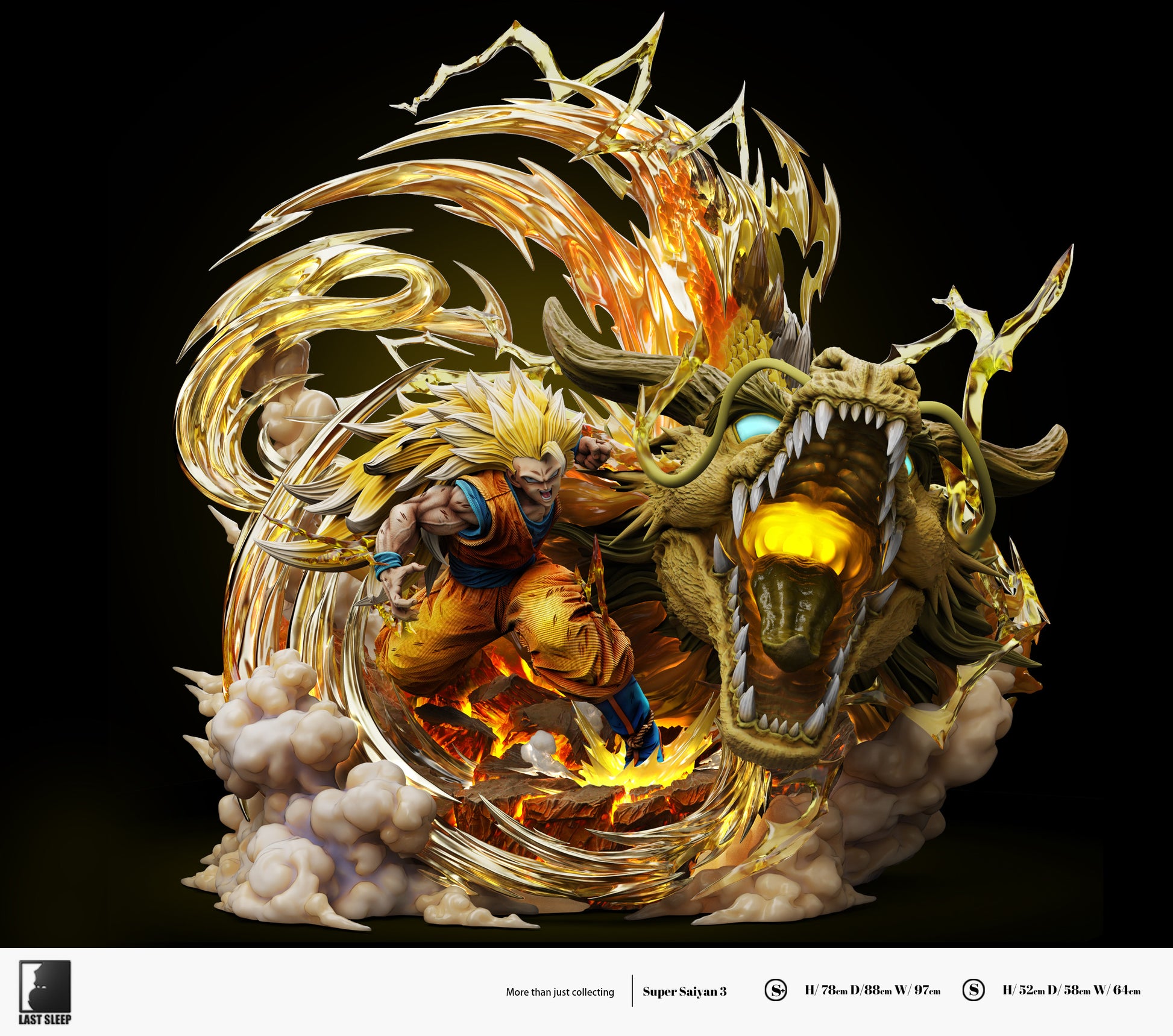 Dragon Ball Last Sleep Studio Dragon Fist Goku SSJ3 Resin Statue - Preorder