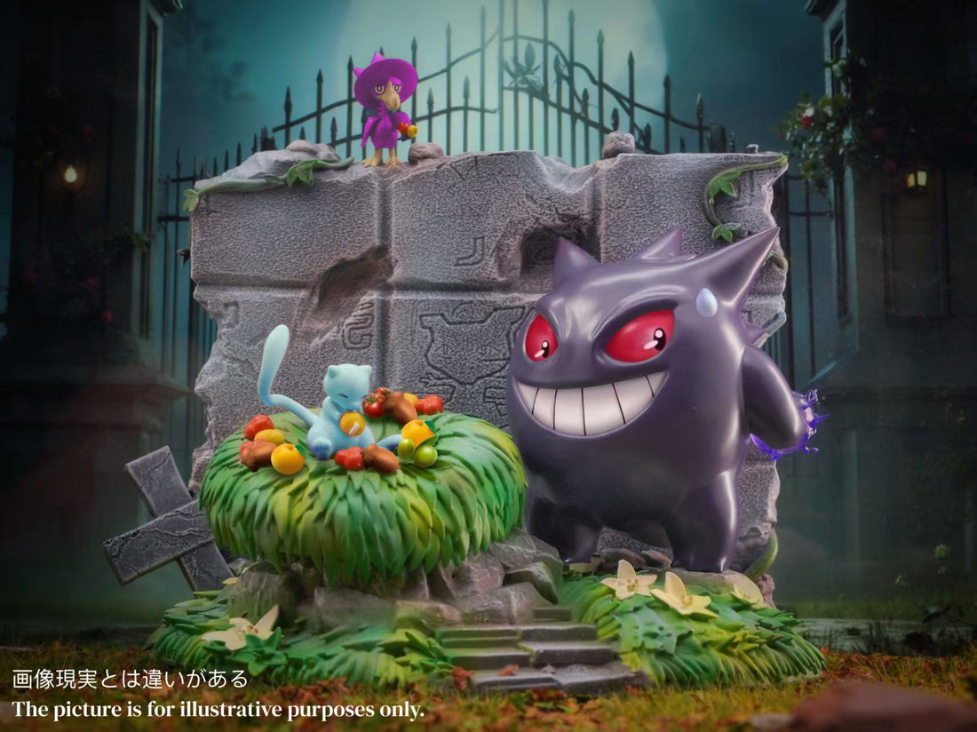 Pokemon MHC Studio Mew x Gengar x Murkrow Resin Statue