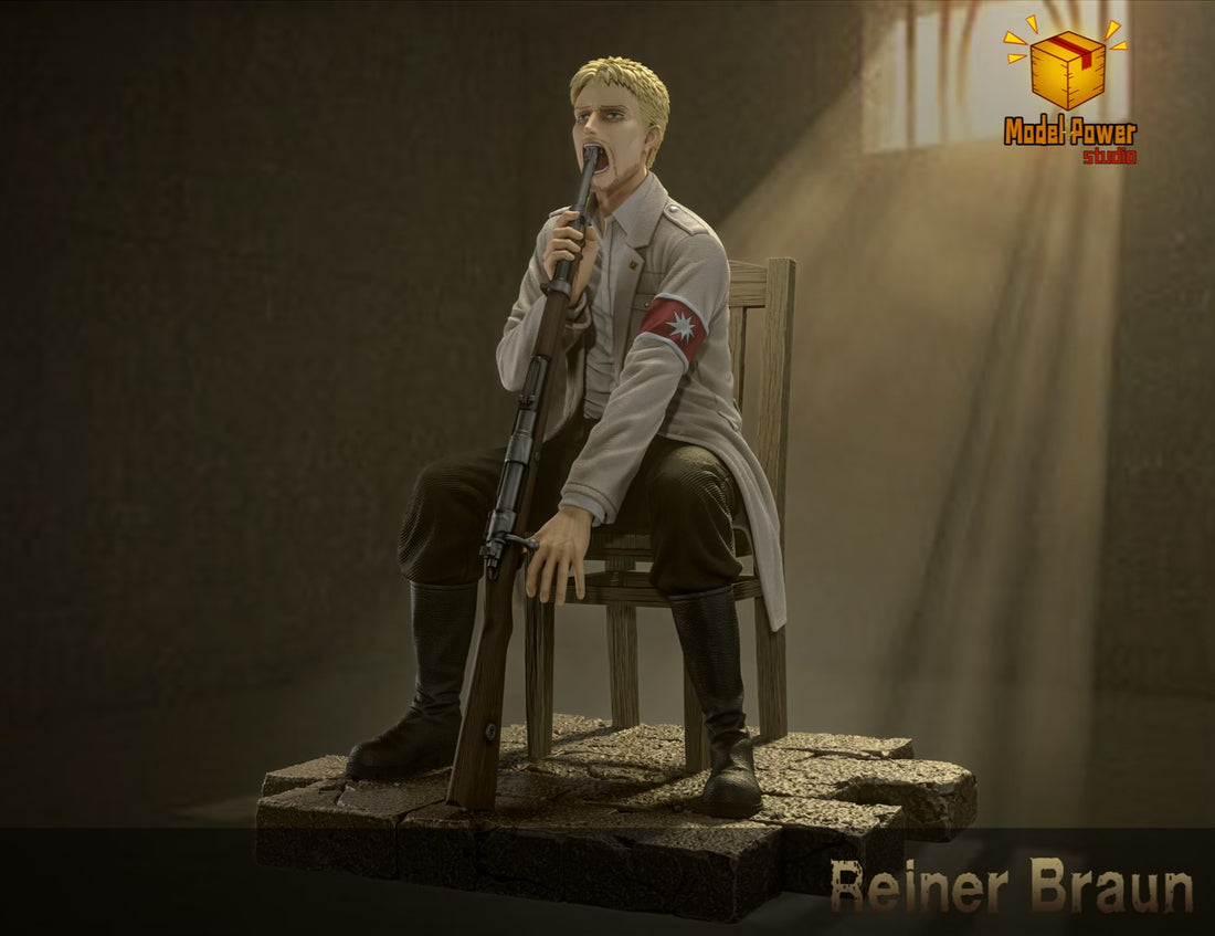 Attack on Titan Model Power Studio Despairing Reiner Braun Resin Statue