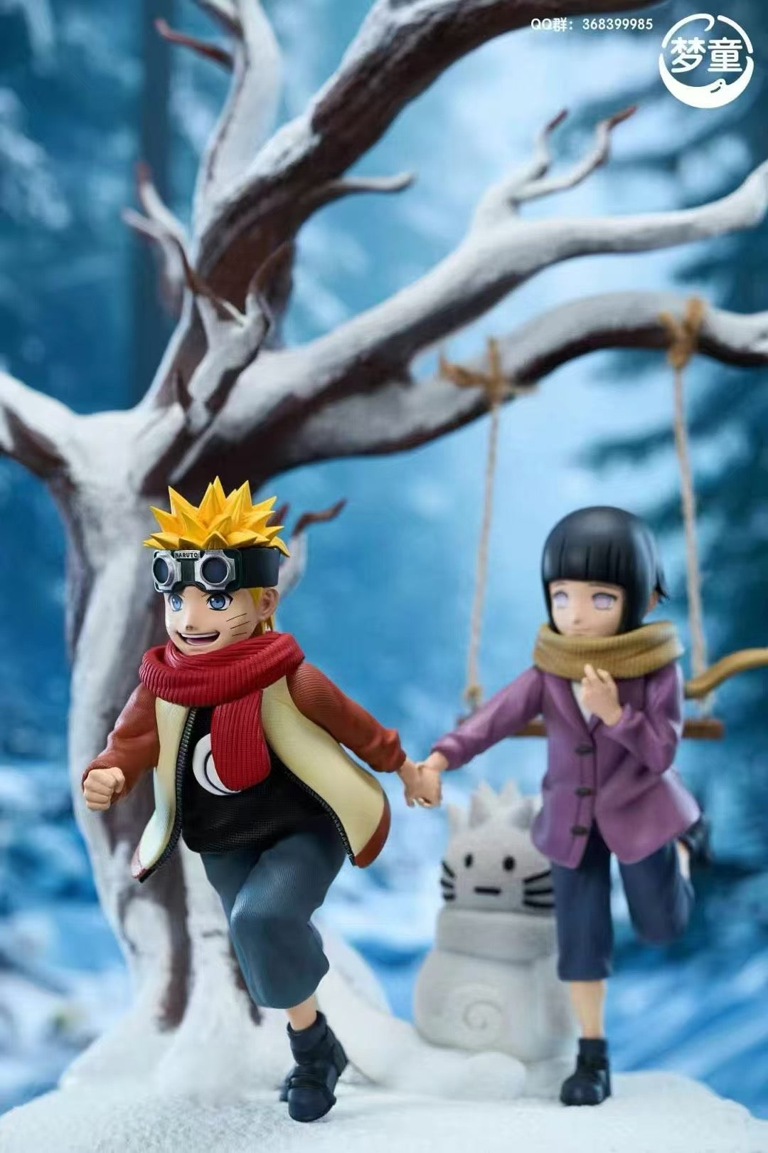 Naruto Meng Tong Studio Childhood Naruto x Hinata Resin Statue