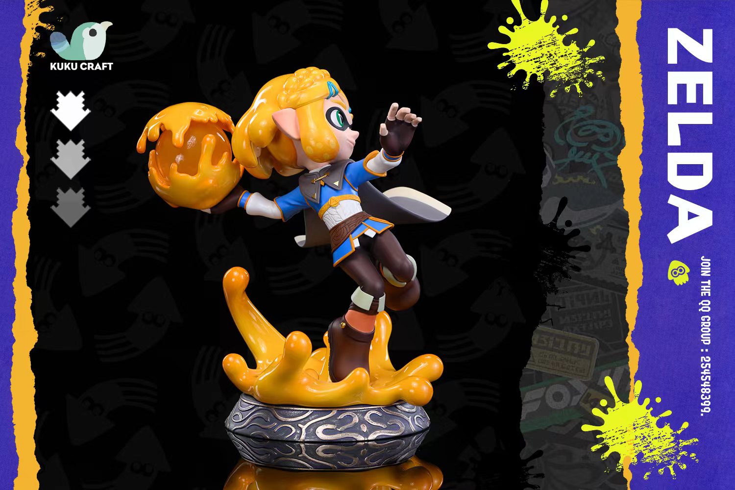 The Legend of Zelda x Splatoon KukuCraft Studio Link x Zelda Resin