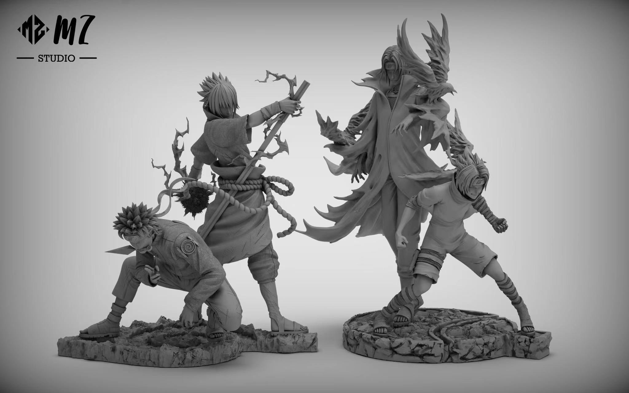 ナルト サスケ MZ Studio NARUTO -ナルト- MZスタジオ ナルトとサスケ 樹脂製スタチュー