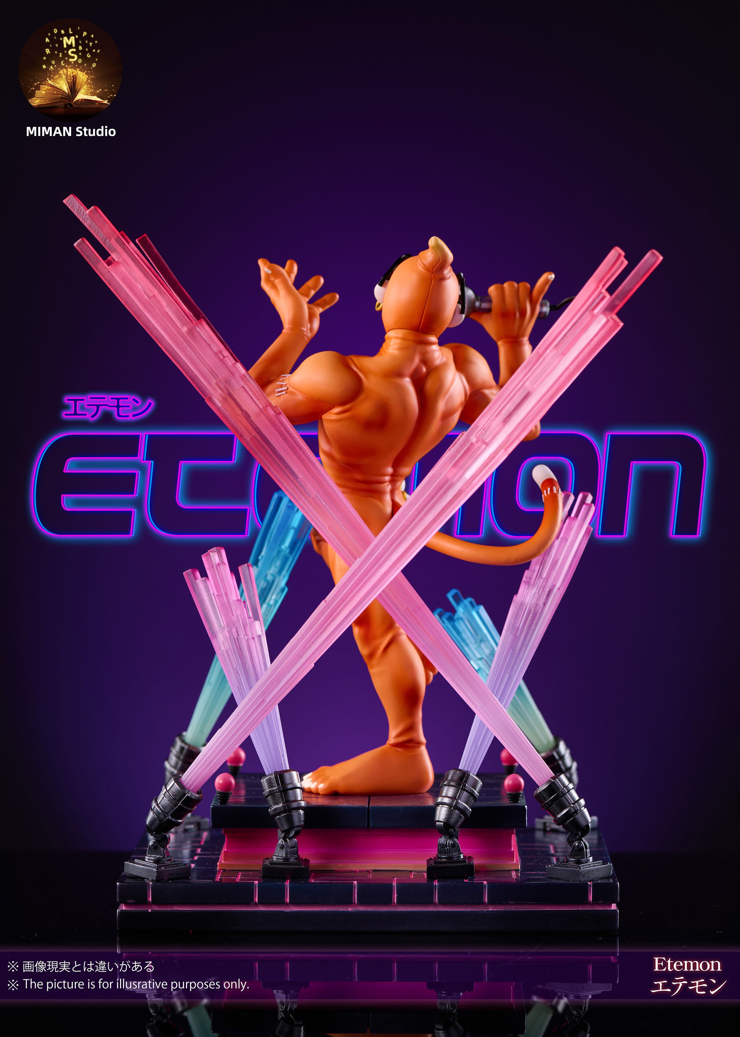 Digimon MIMAN Studio Etemon Micro Scene Series – ClubHouse Statues